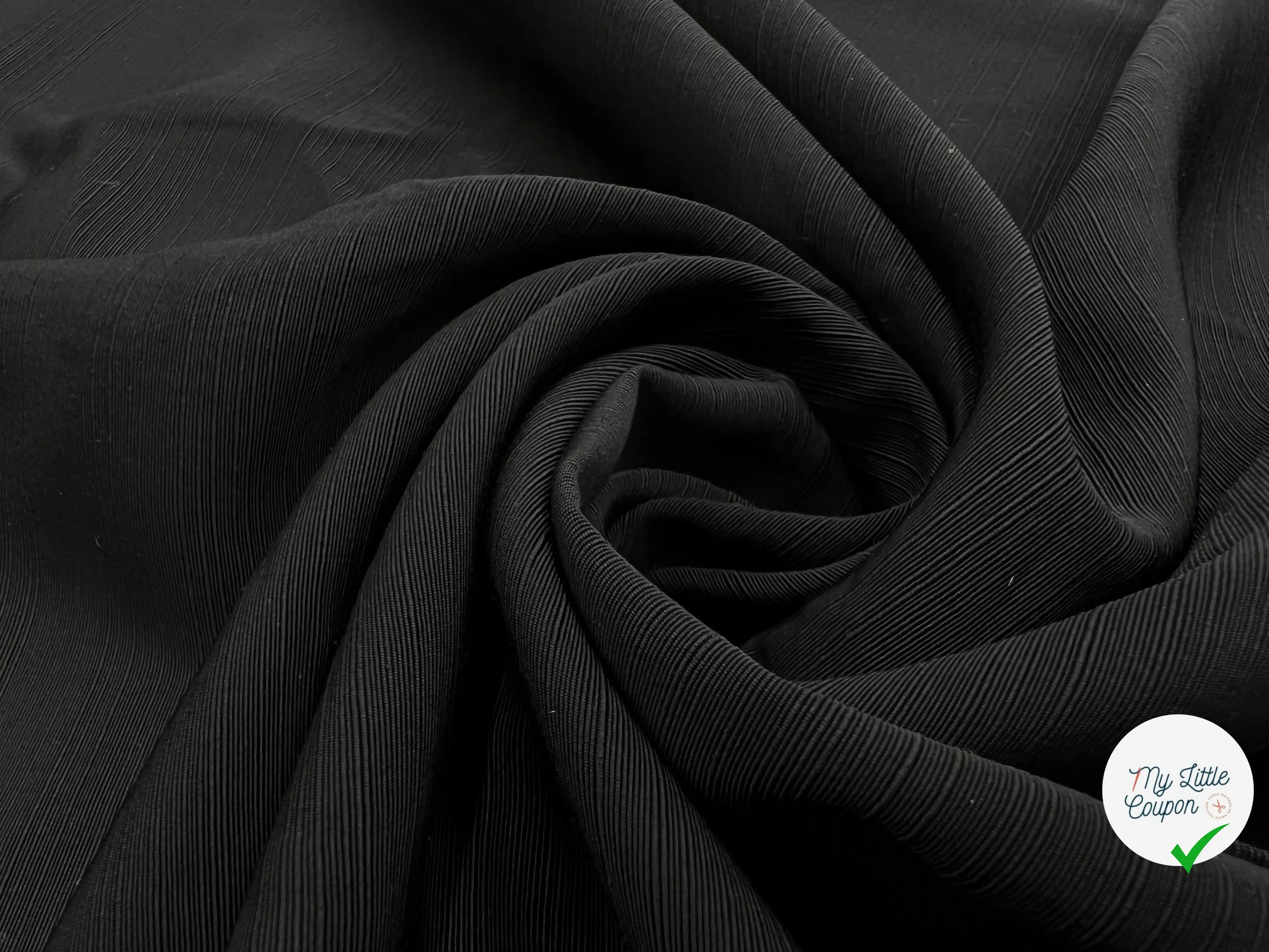 TOILE FLAMMÉE FROIDE NOIRE - My Little Coupon - tissu - coudre