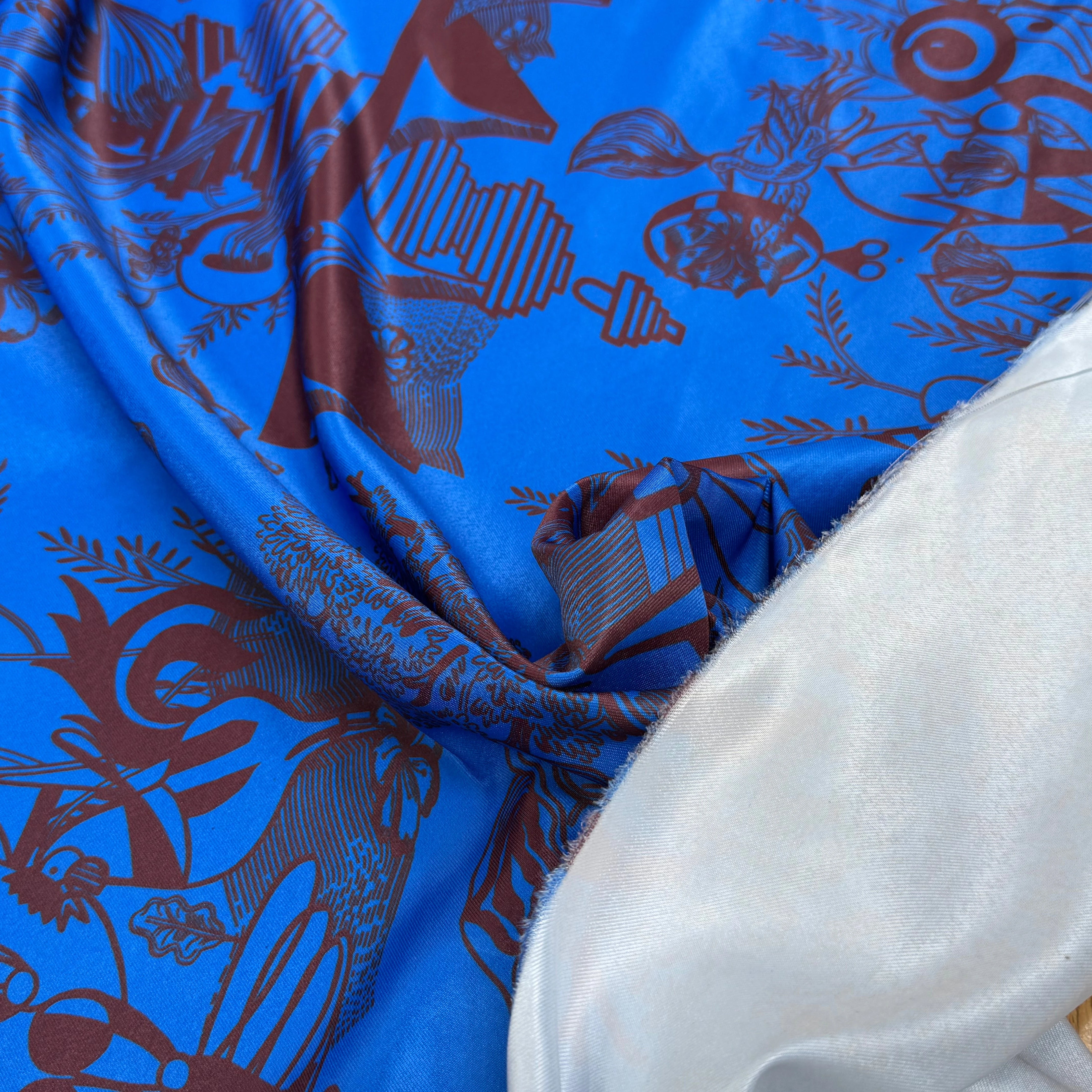 TOILE FOND BLEU A MOTIF - My Little Coupon