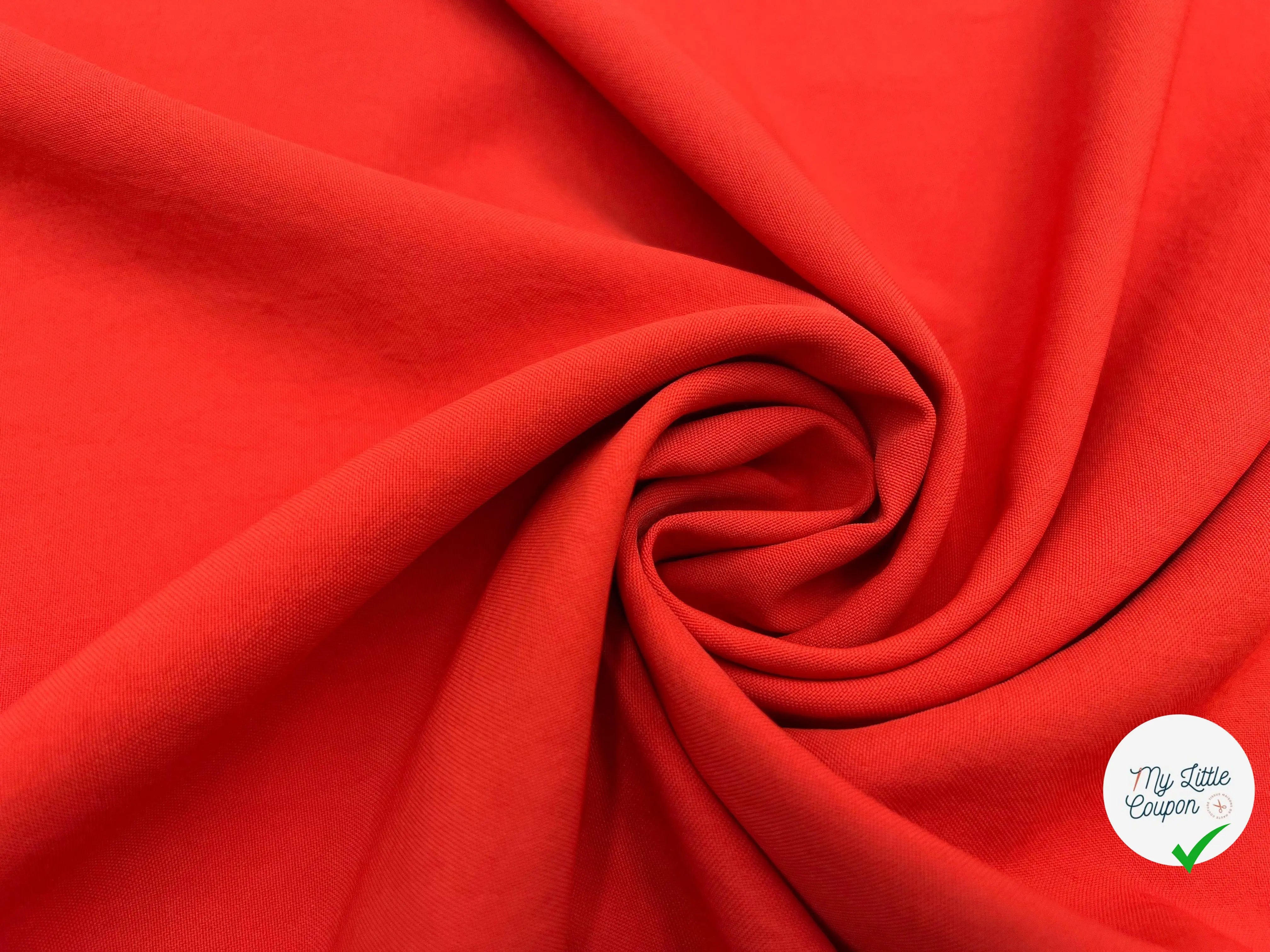 TOILE FROISSÉE ROUGE ORANGÉ - My Little Coupon - tissu - coudre