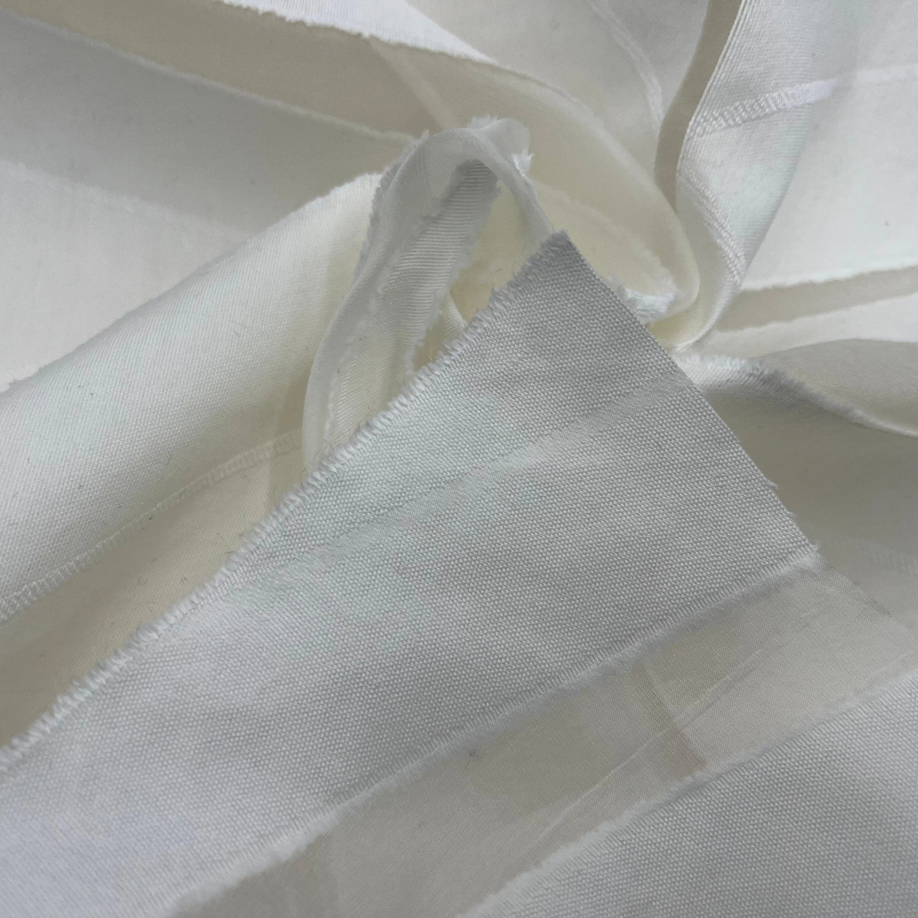 TOILE GÉOMÉTRIQUE FIL COUPÉ BLANC - coupon de tissu de 3 mètres - My Little Coupon - tissu - coudre