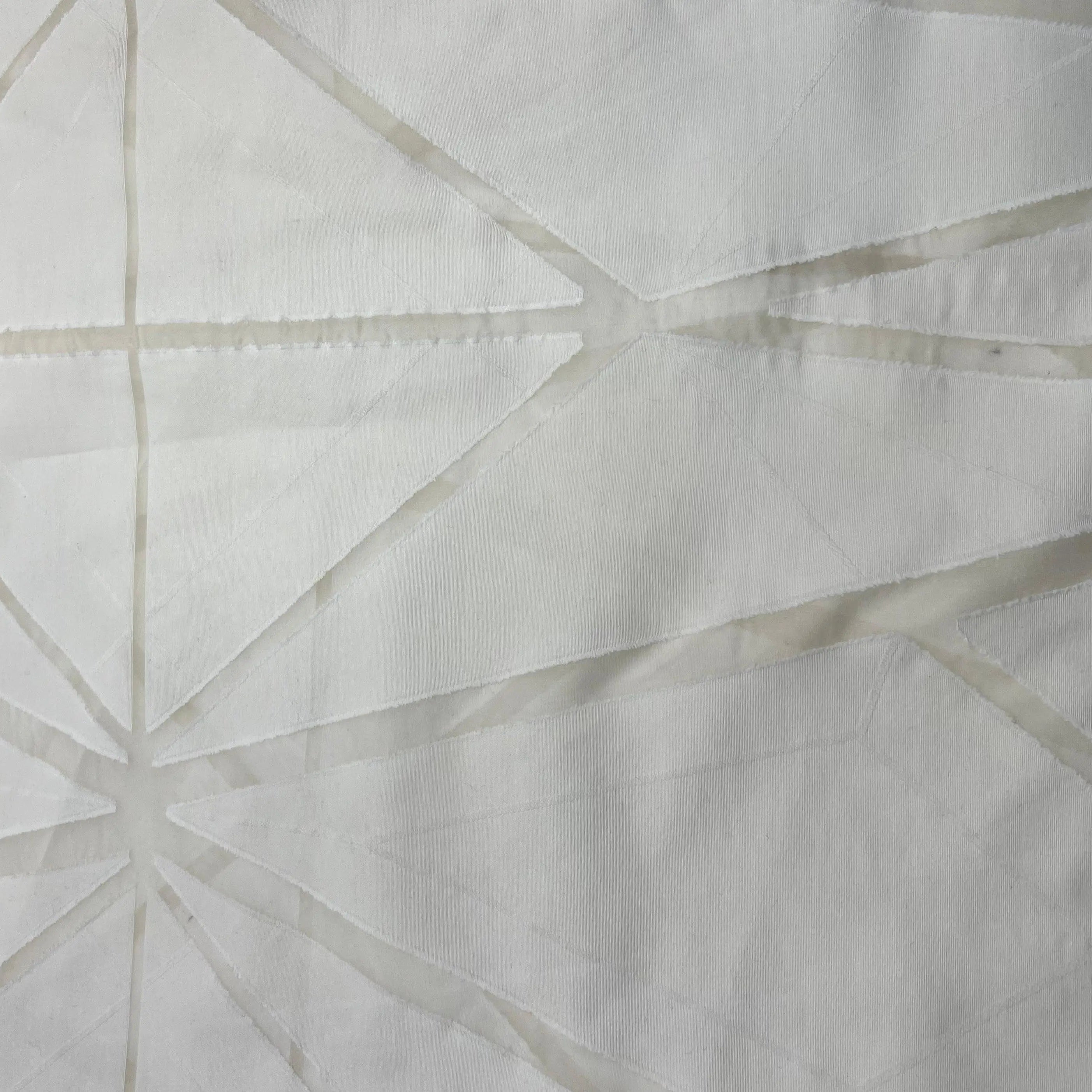 TOILE GÉOMÉTRIQUE FIL COUPÉ BLANC - coupon de tissu de 3 mètres - My Little Coupon - tissu - coudre