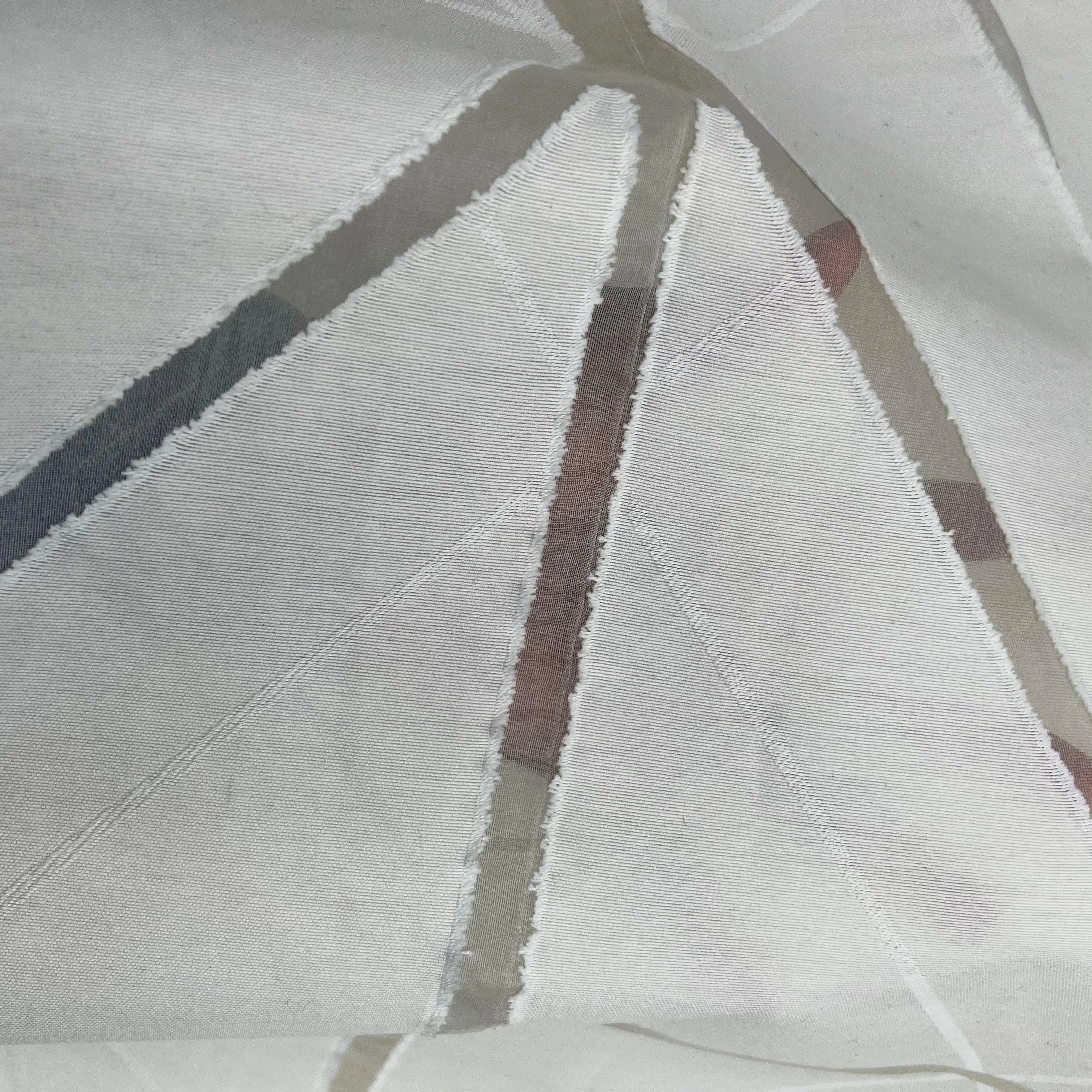 TOILE GÉOMÉTRIQUE FIL COUPÉ BLANC - coupon de tissu de 3 mètres - My Little Coupon - tissu - coudre