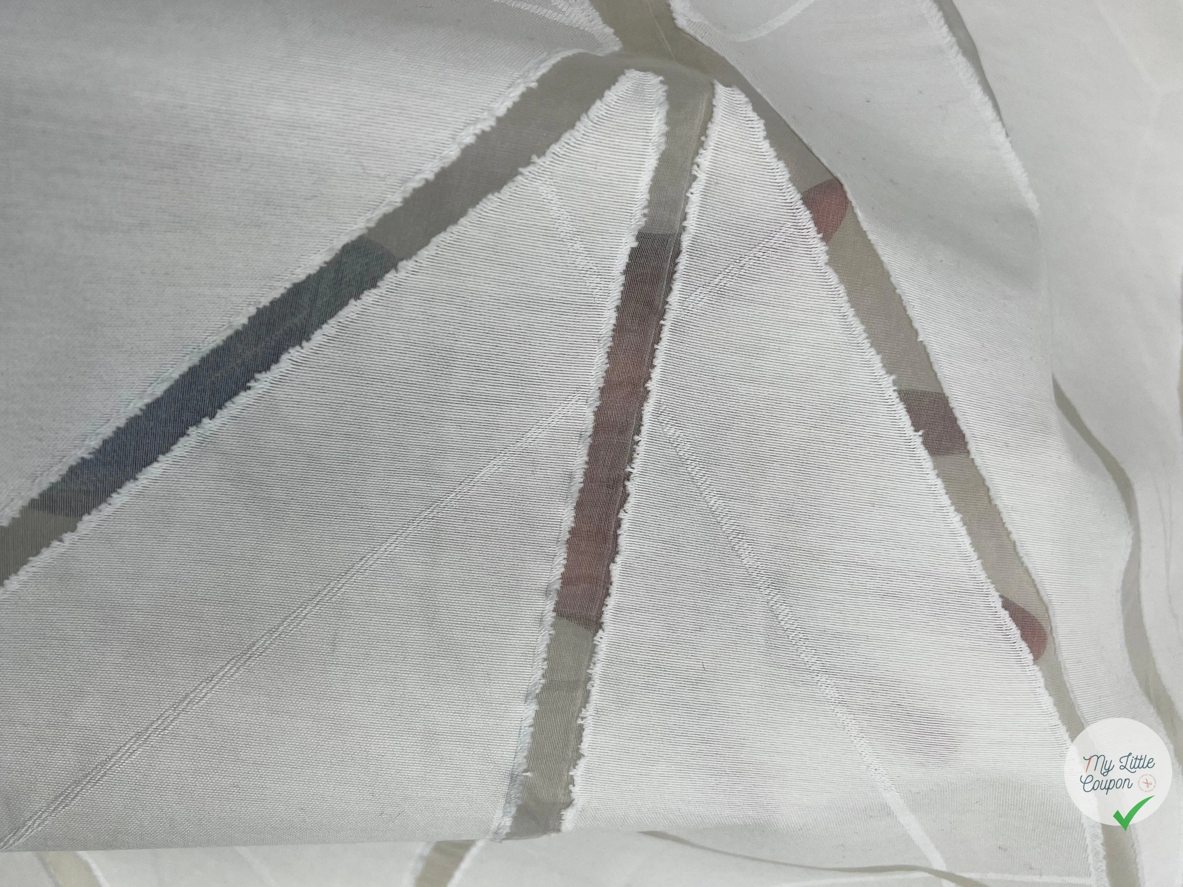 TOILE GĂOMĂTRIQUE FIL COUPĂ BLANC - coupon de tissu de 3 mĂštres - My Little Coupon - tissu - coudre