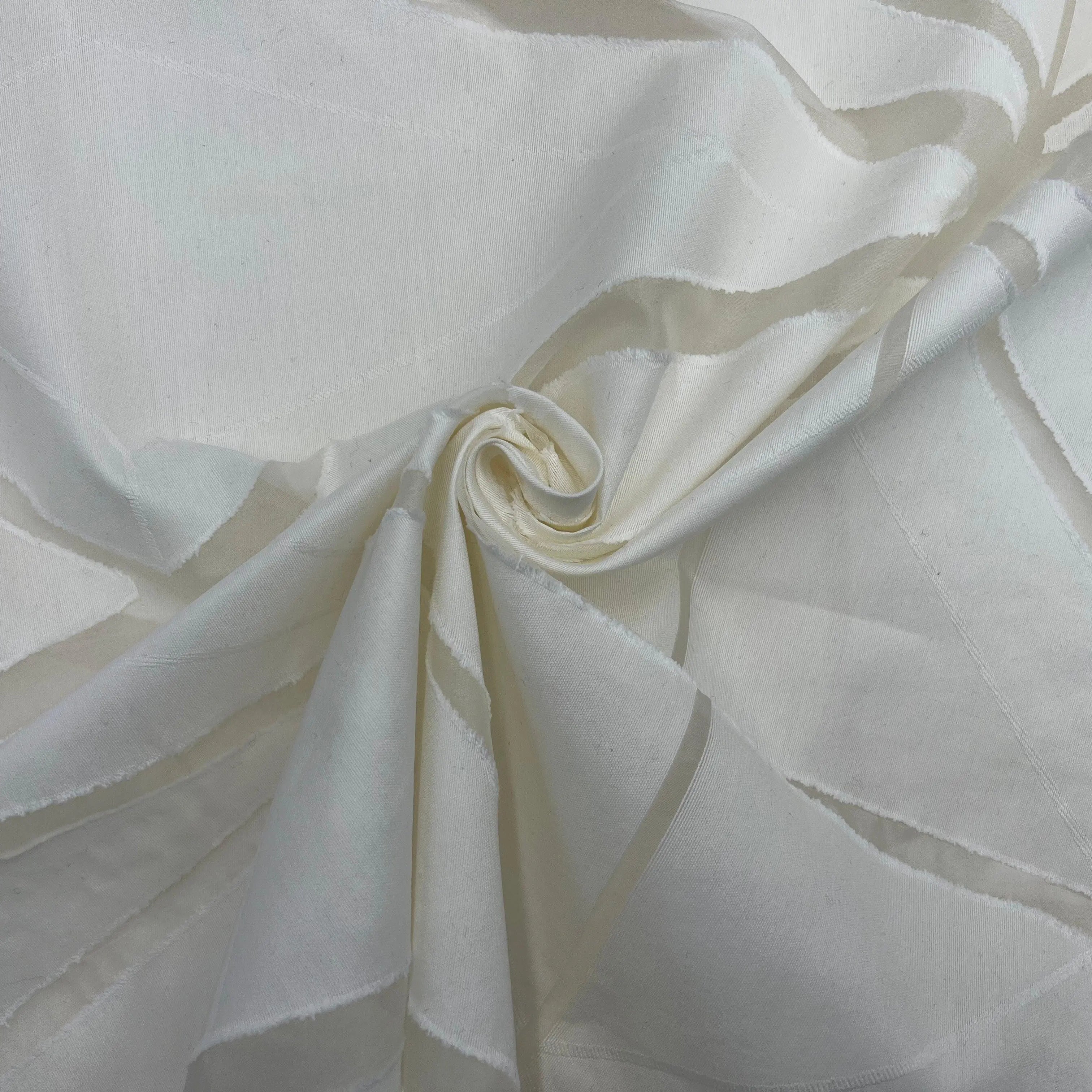 TOILE GÉOMÉTRIQUE FIL COUPÉ BLANC - coupon de tissu de 3 mètres - My Little Coupon - tissu - coudre