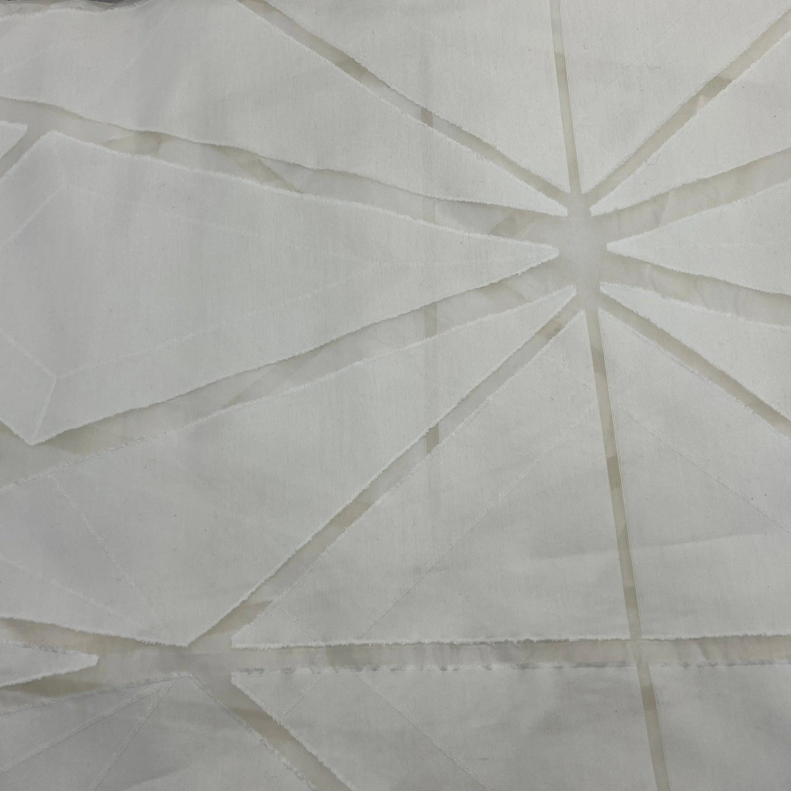 TOILE GÉOMÉTRIQUE FIL COUPÉ BLANC - coupon de tissu de 3 mètres - My Little Coupon - tissu - coudre