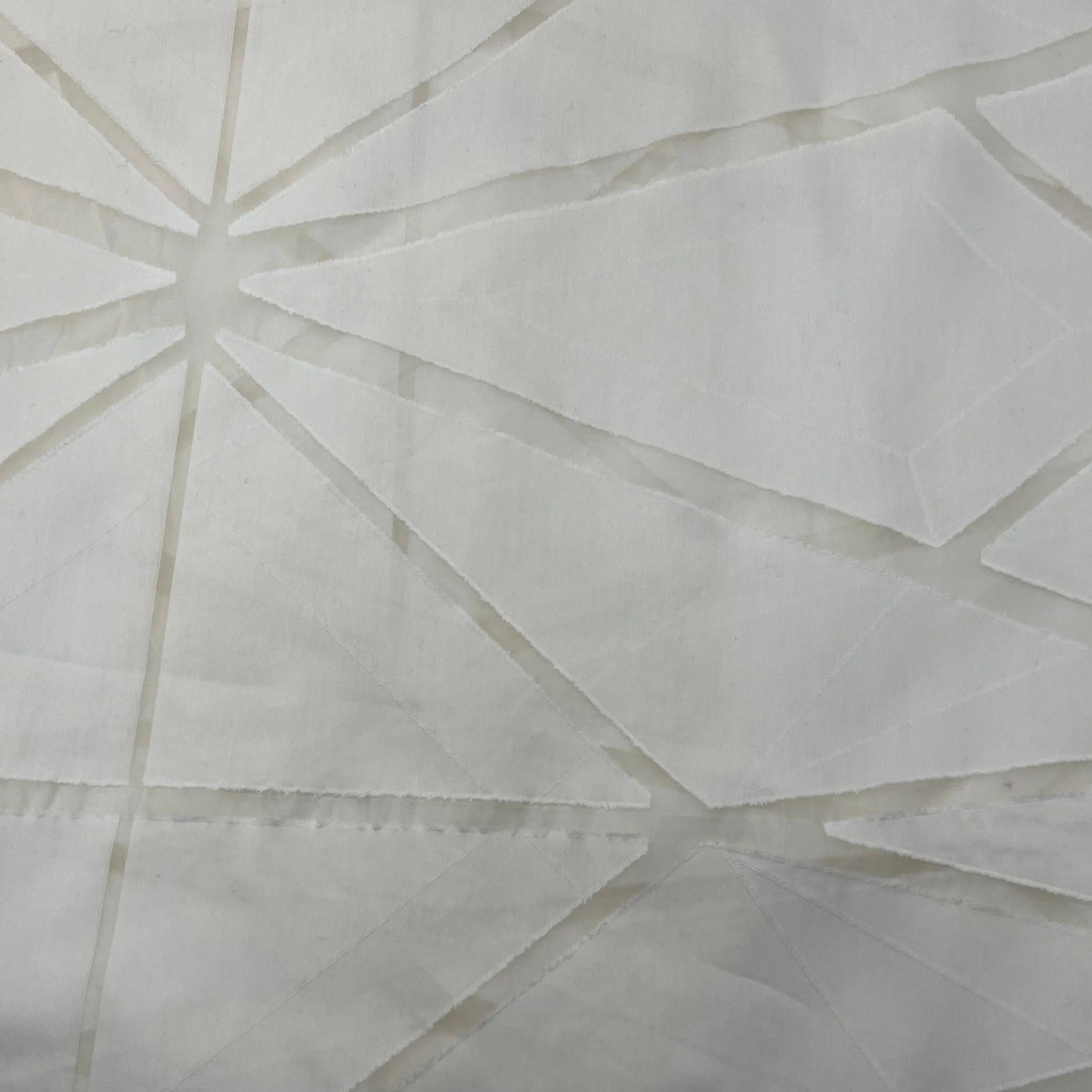 TOILE GÉOMÉTRIQUE FIL COUPÉ BLANC - coupon de tissu de 3 mètres - My Little Coupon - tissu - coudre