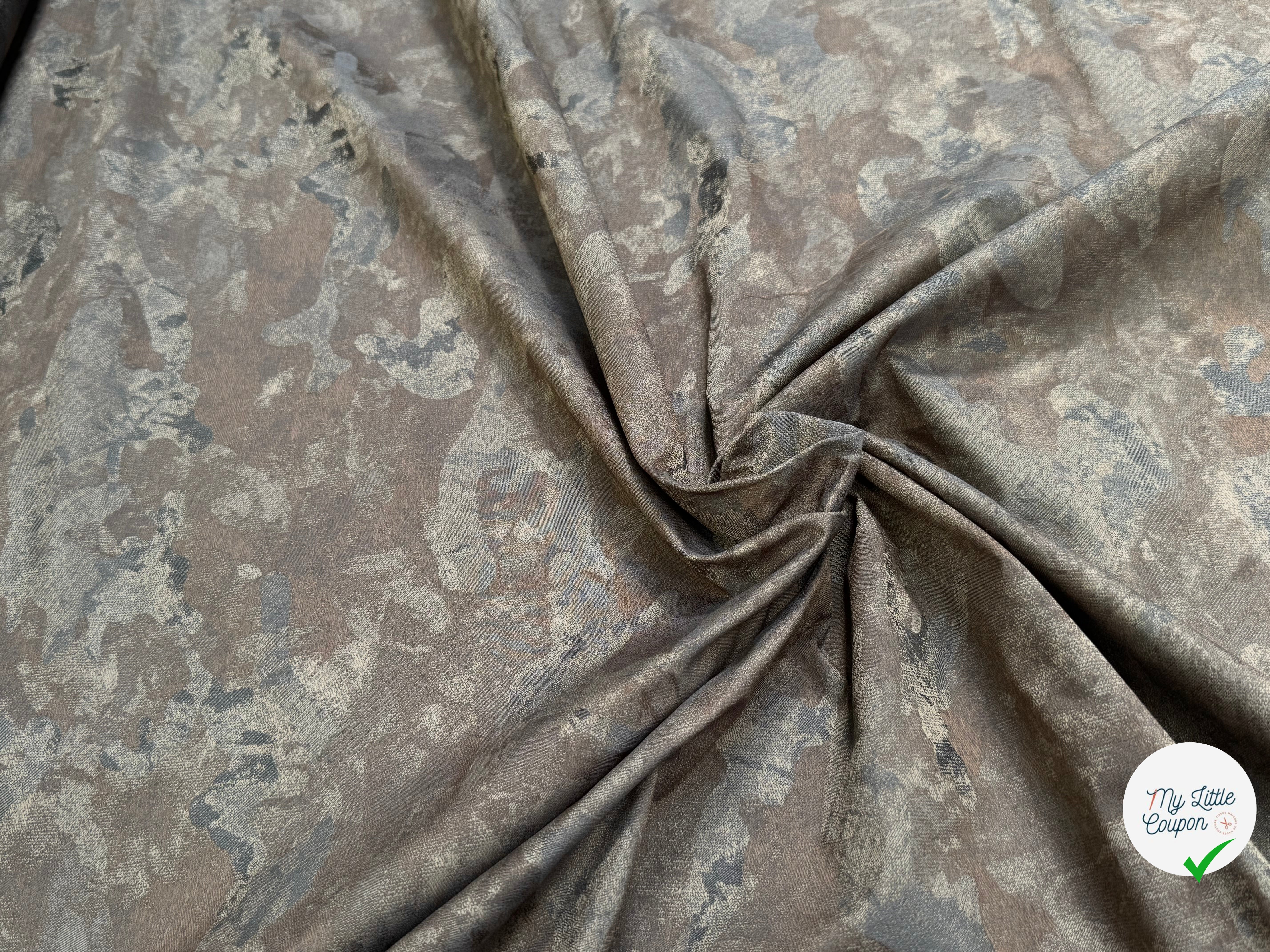 TOILE JACQUARD FIN MOTIF ARMY - My Little Coupon