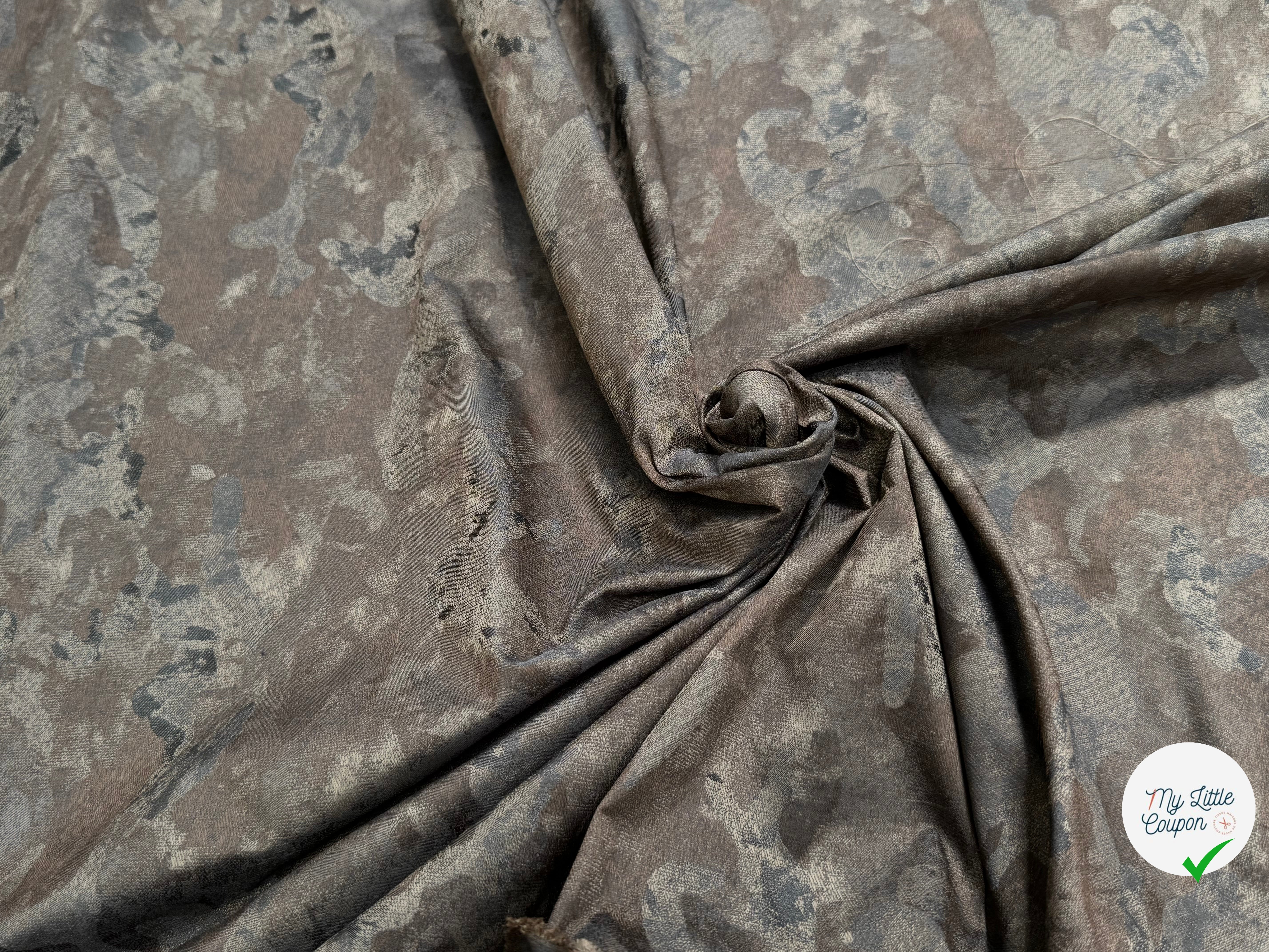 TOILE JACQUARD FIN MOTIF ARMY - My Little Coupon
