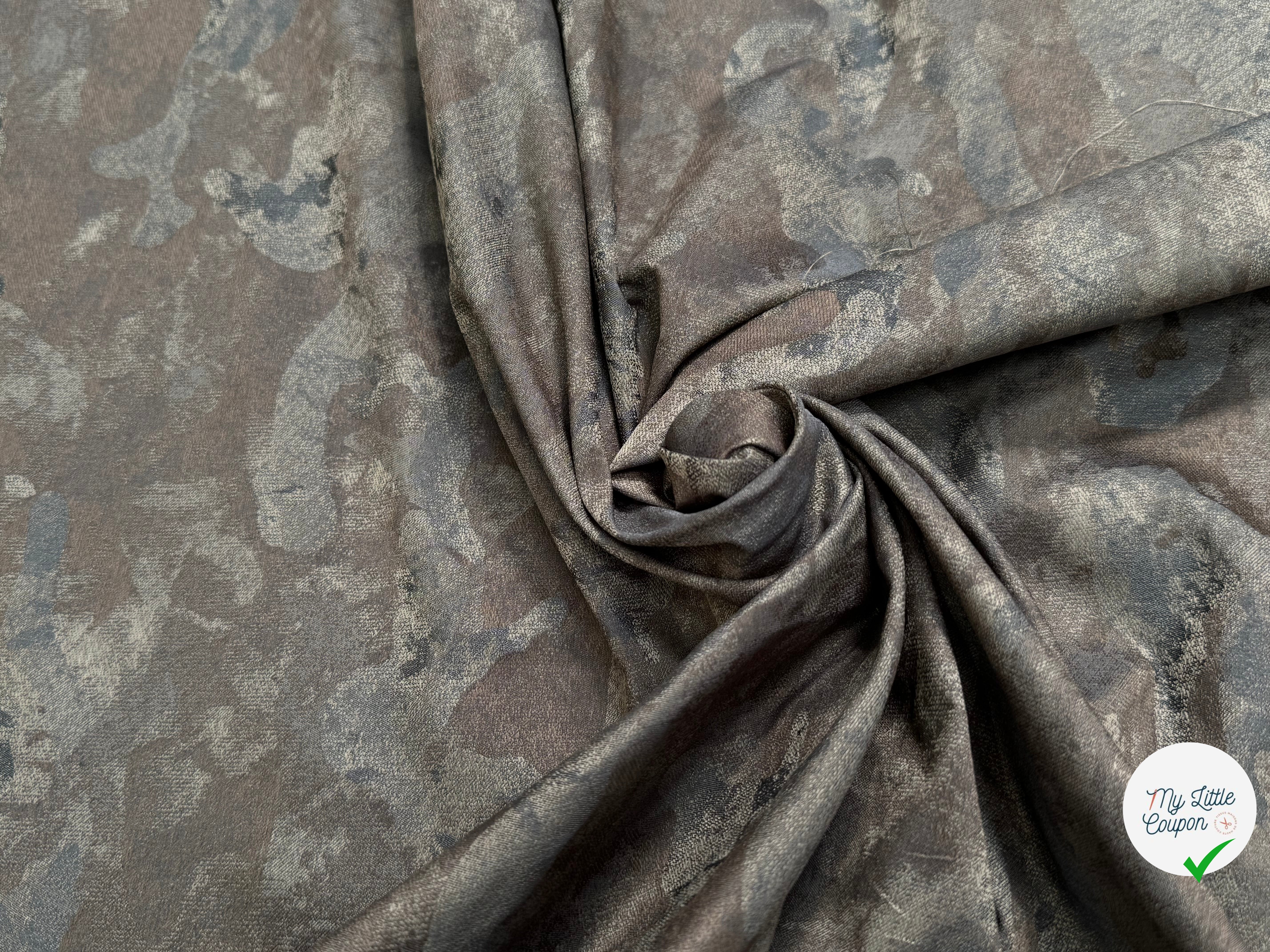 TOILE JACQUARD FIN MOTIF ARMY - My Little Coupon