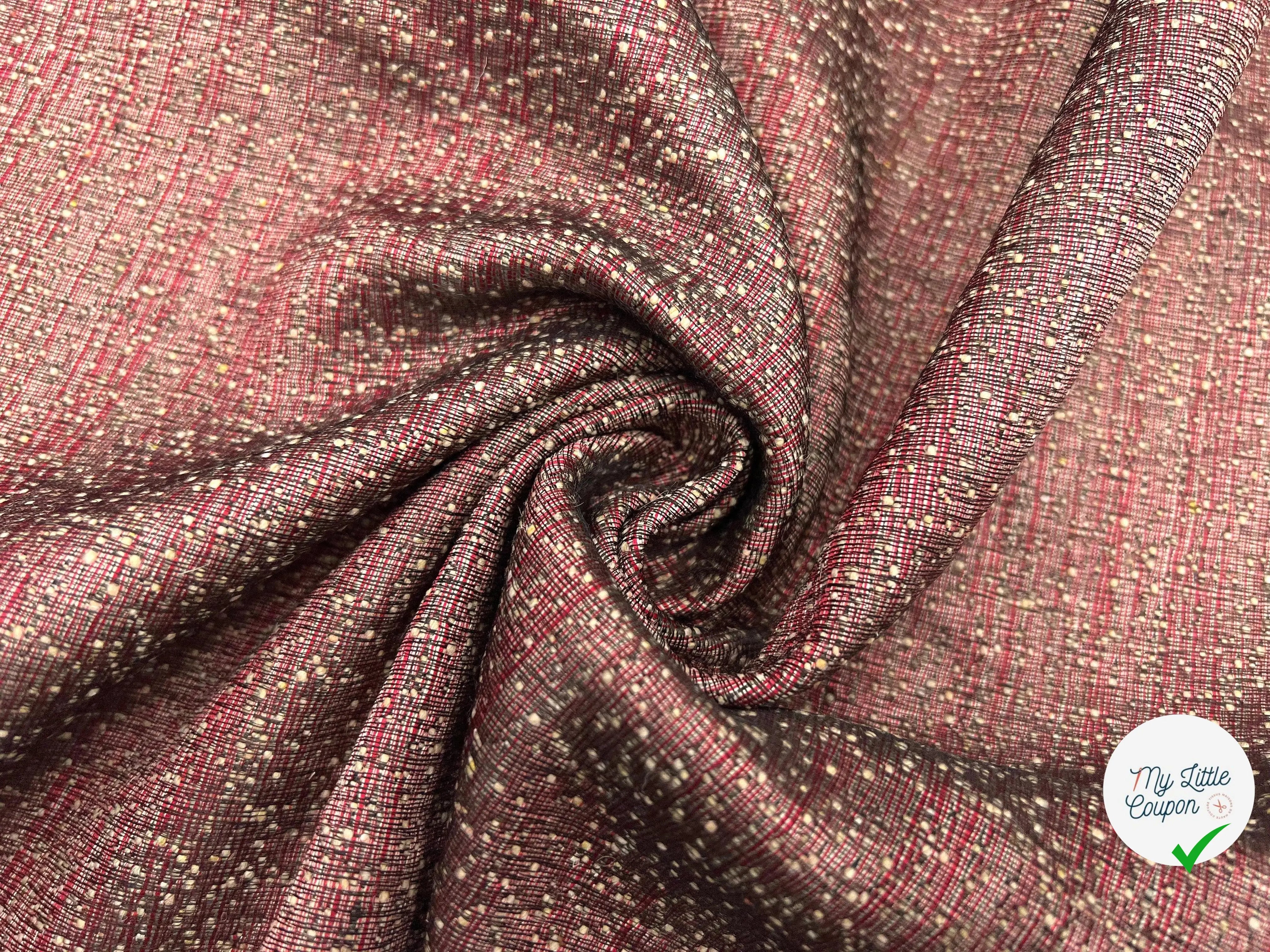 TOILE JACQUARD MOTIF PETITS POINTS - My Little Coupon - tissu - coudre