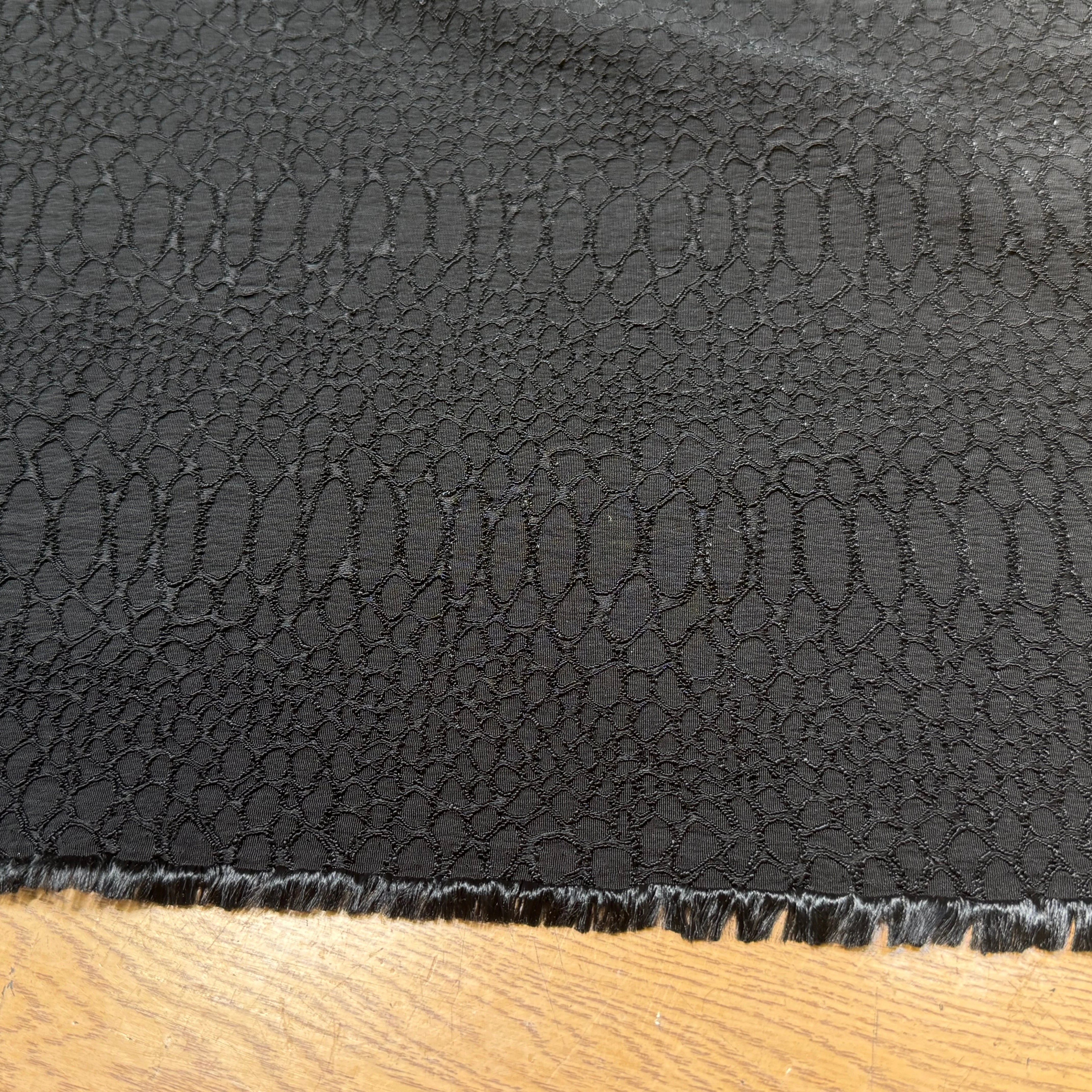 TOILE JACQUARD STRETCH NOIR 440 - My Little Coupon