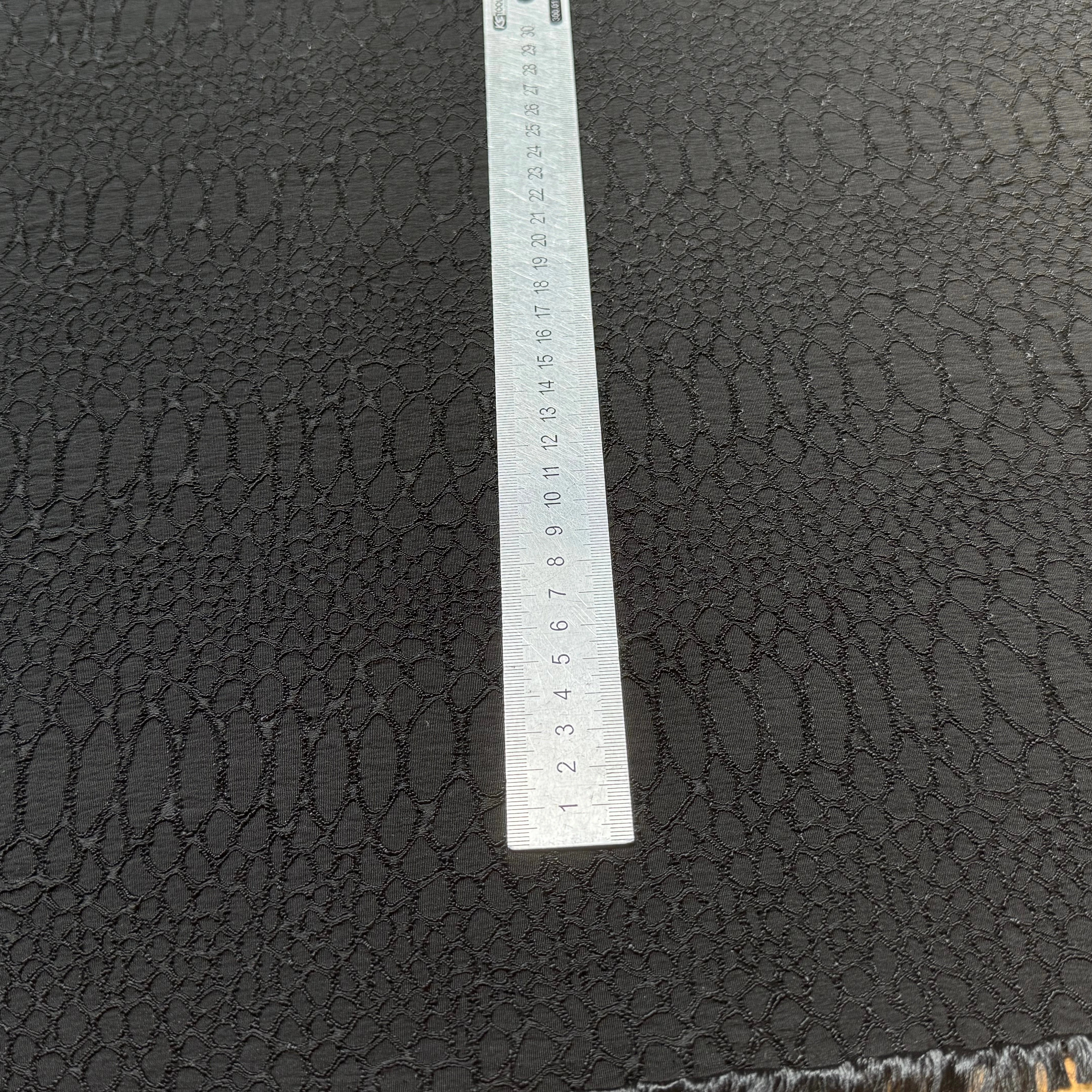 TOILE JACQUARD STRETCH NOIR 440 - My Little Coupon