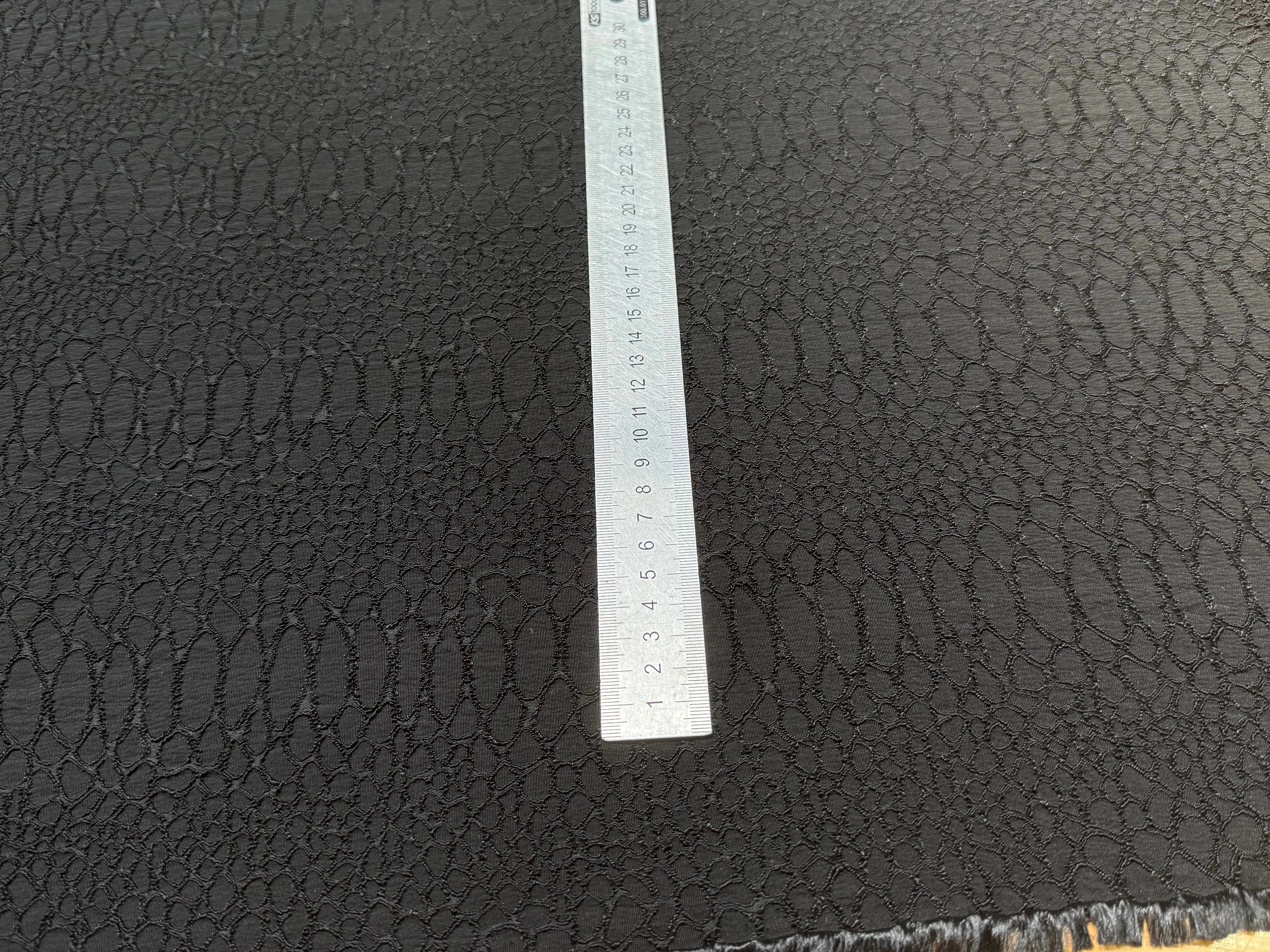 TOILE JACQUARD STRETCH NOIR 440 - My Little Coupon