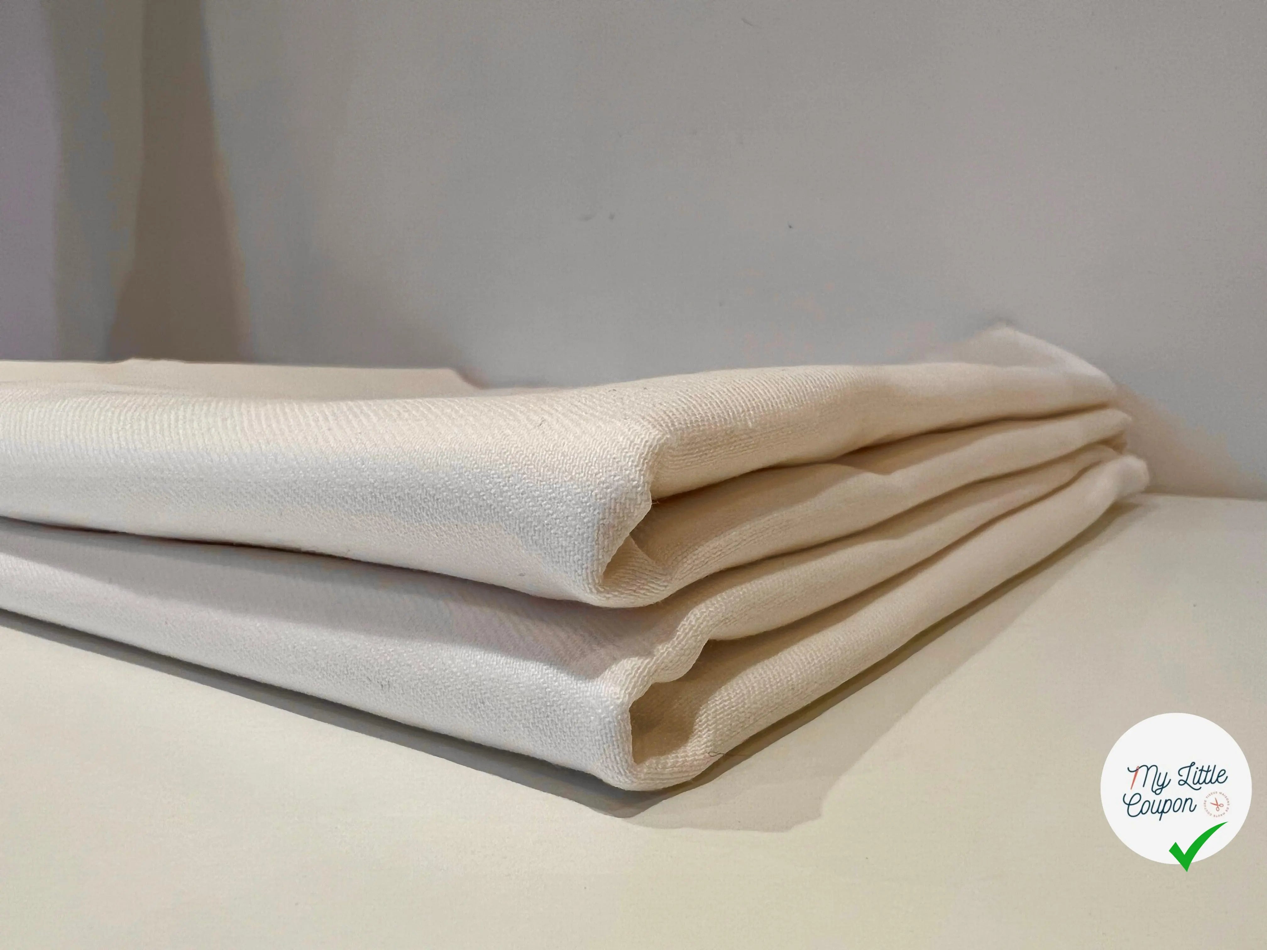 TOILE JEAN EXTENSIBLE COLORI ÉCRU MADE IN GREEN DENIM - My Little Coupon - tissu - coudre