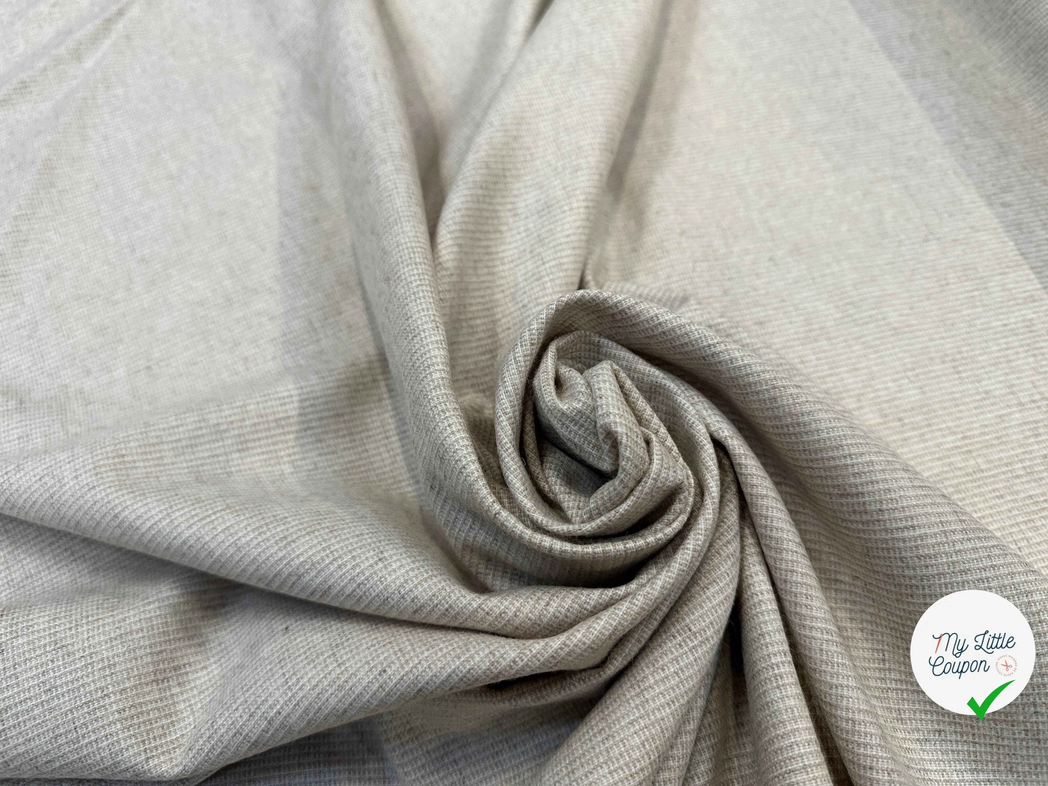 TOILE LAINE ASPECT LIN CAMEL - My Little Coupon
