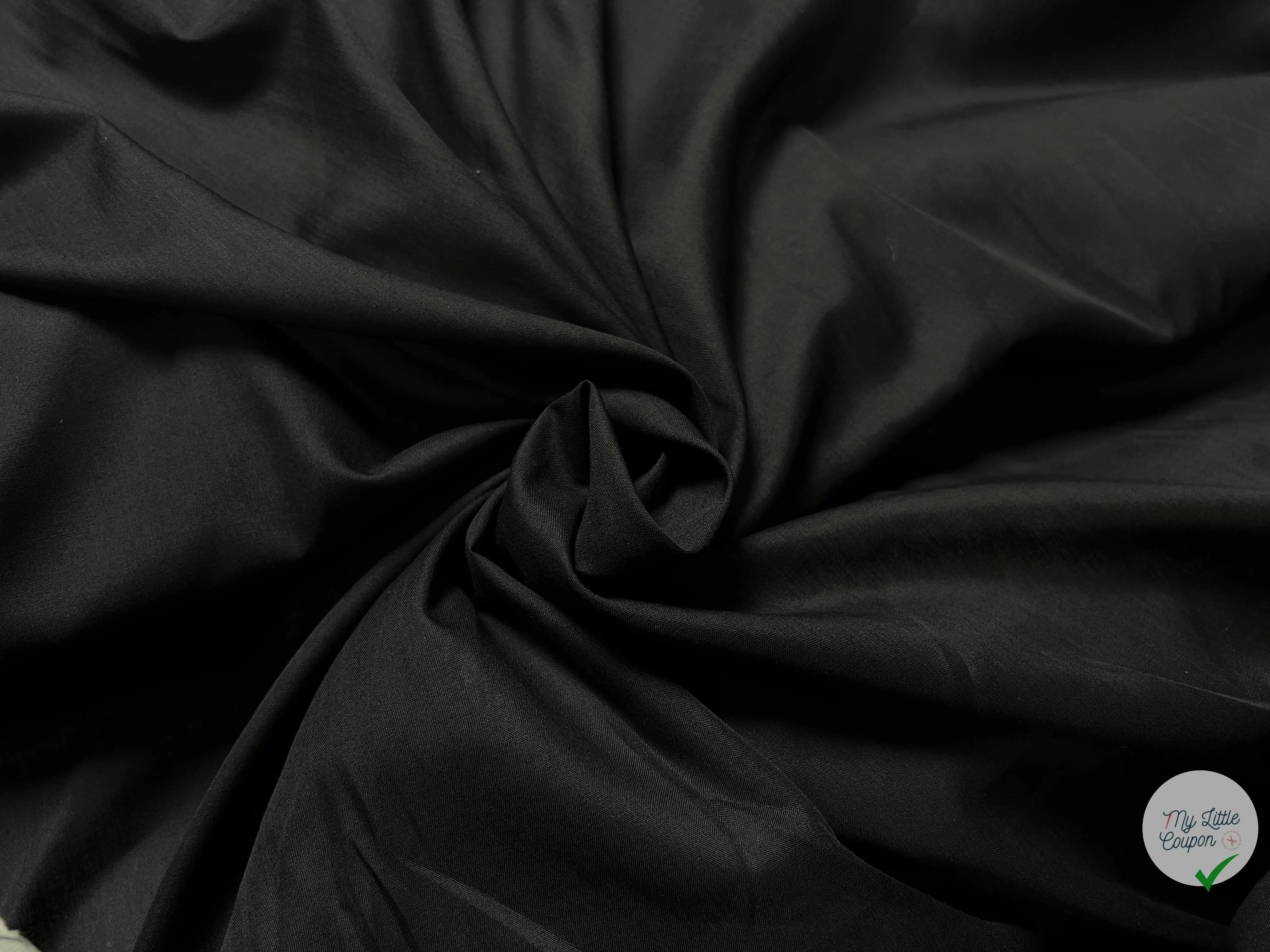 TOILE LÉGÈRE NOIRE - coupon de tissu de 3 mètres - My Little Coupon - tissu - coudre