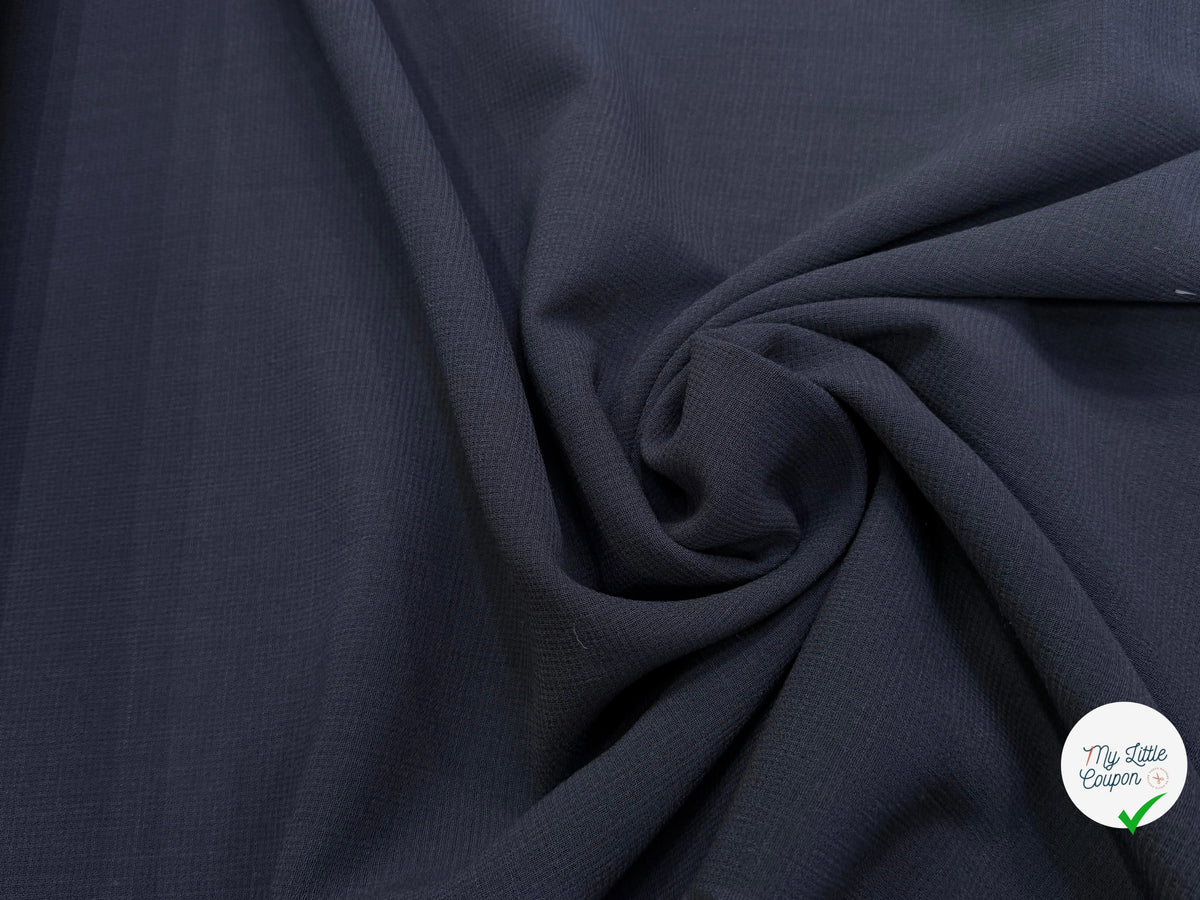 TOILE LOURDE PURE LAINE BLEU MARINE TENUE PARFAITE 100% LAINE - My Little Coupon