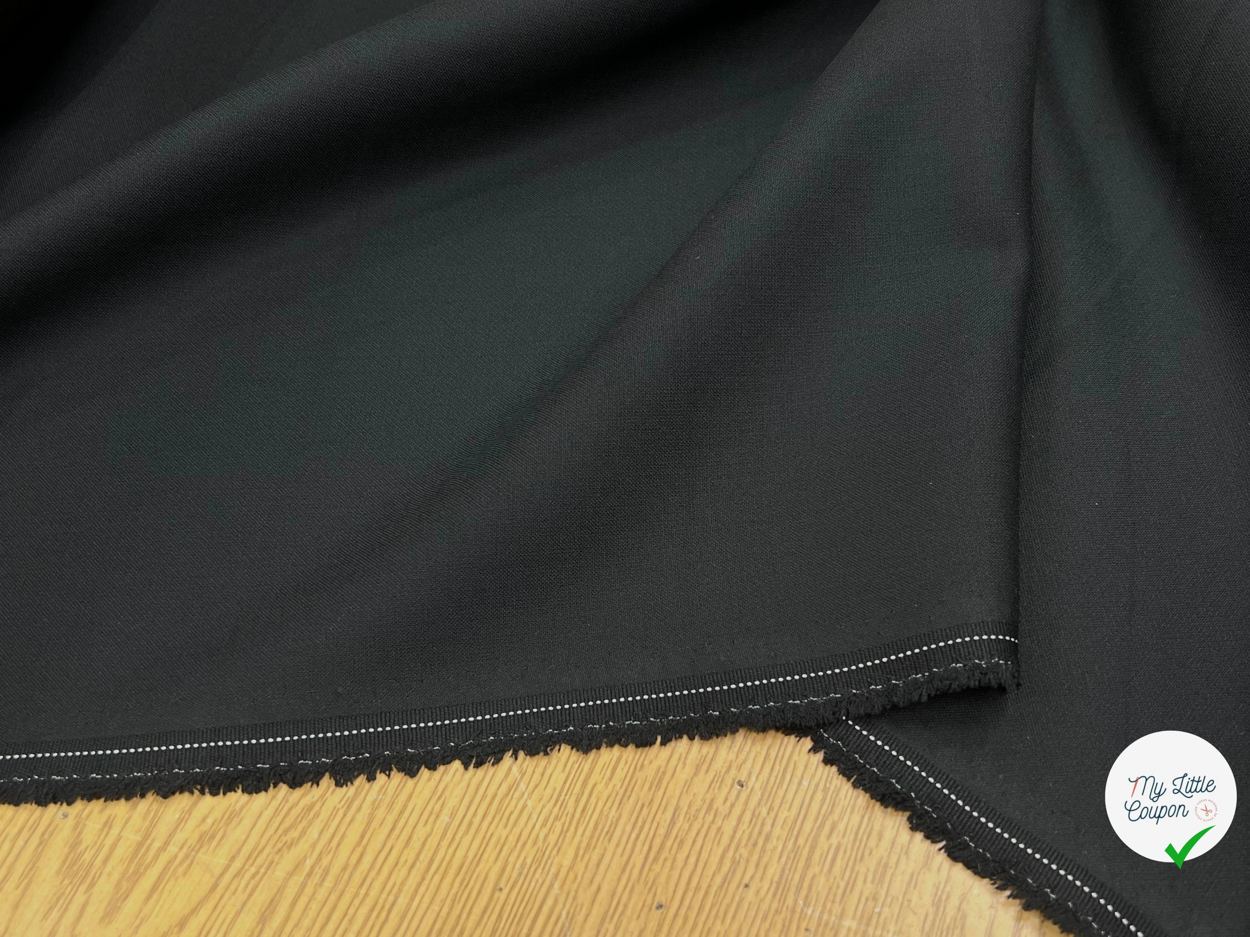 TOILE LOURDE STRETCH NOIR - My Little Coupon
