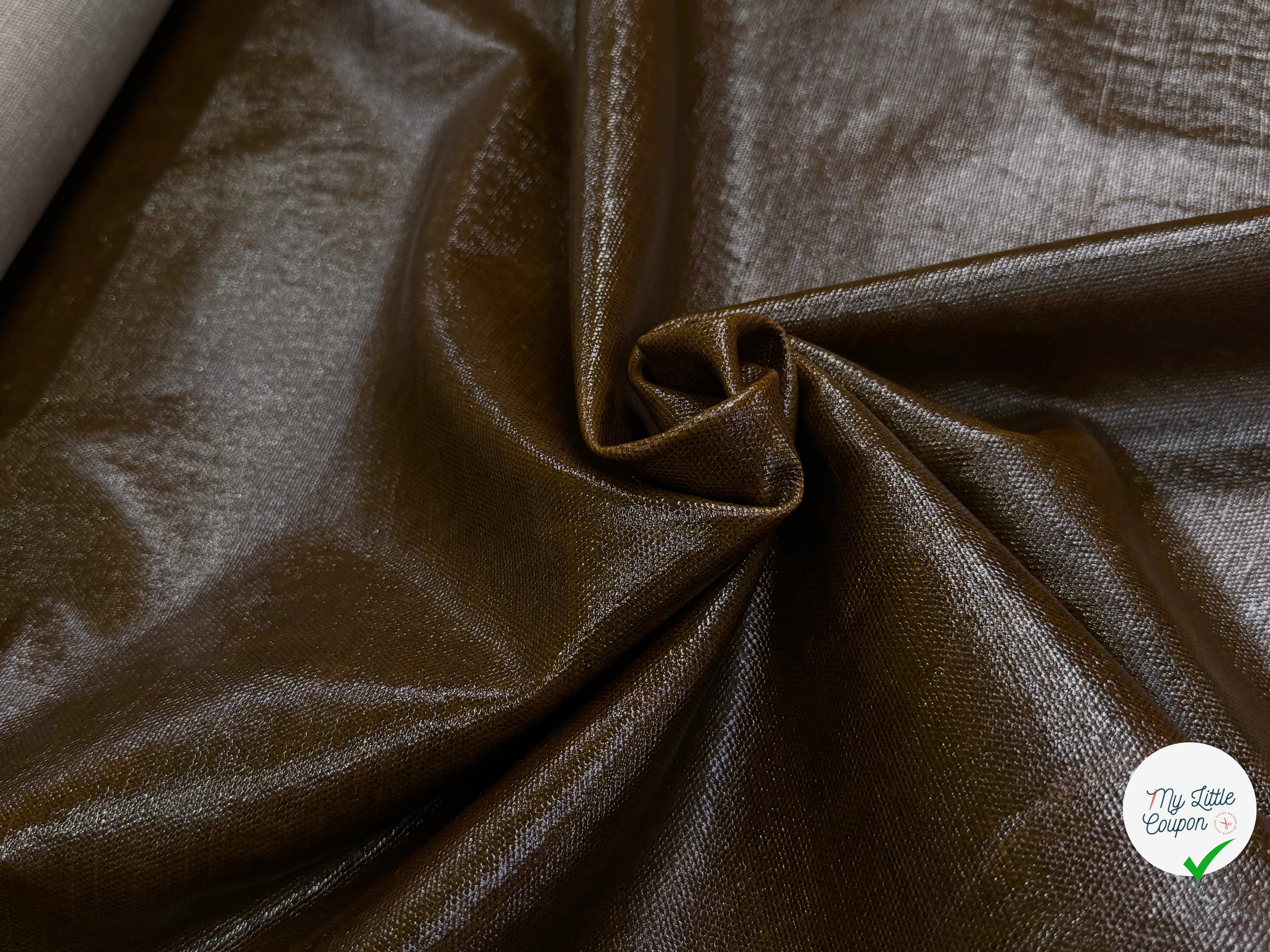 TOILE NATTÉE CONTRECOLLÉE MARRON BOIS - My Little Coupon