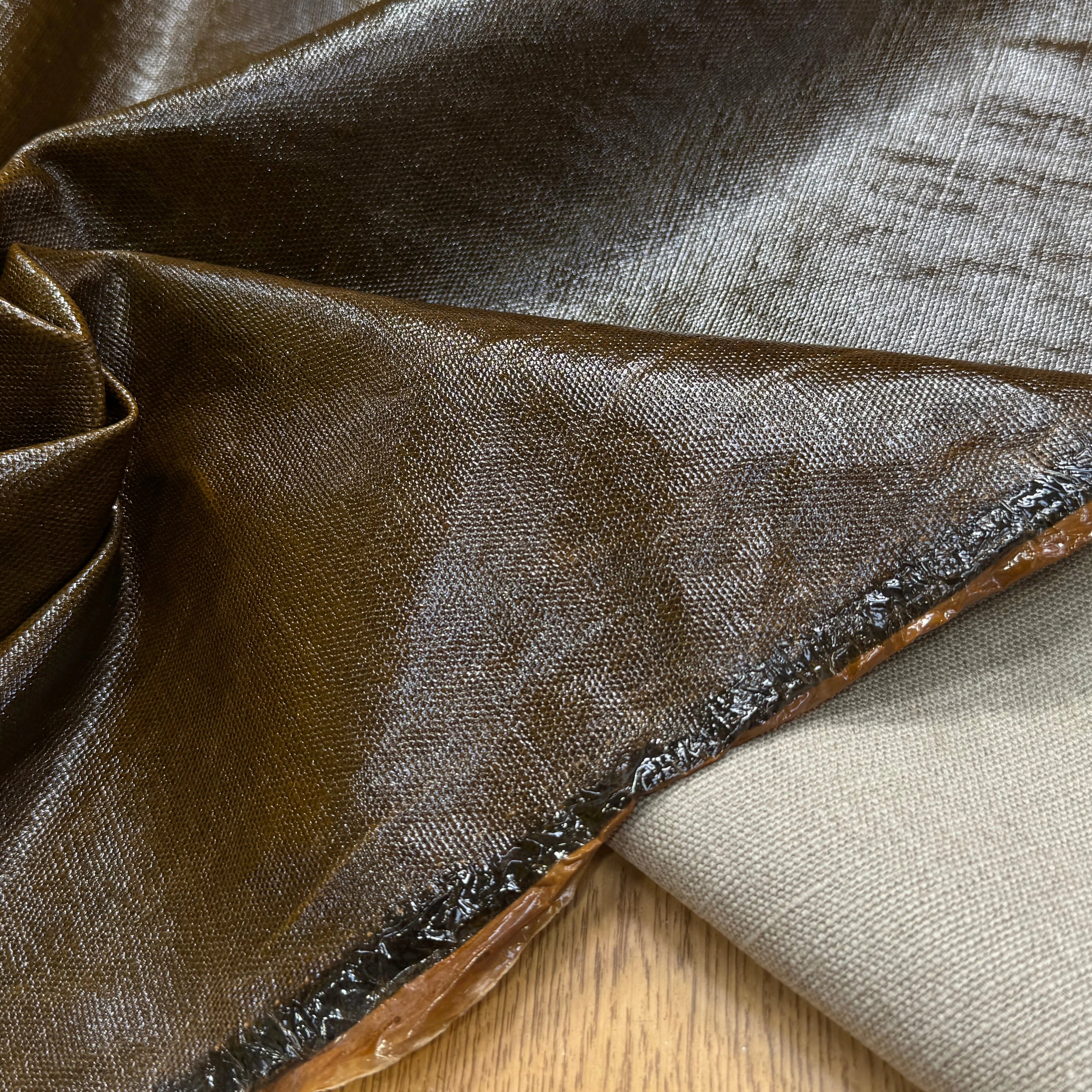 TOILE NATTÉE CONTRECOLLÉE MARRON BOIS - My Little Coupon