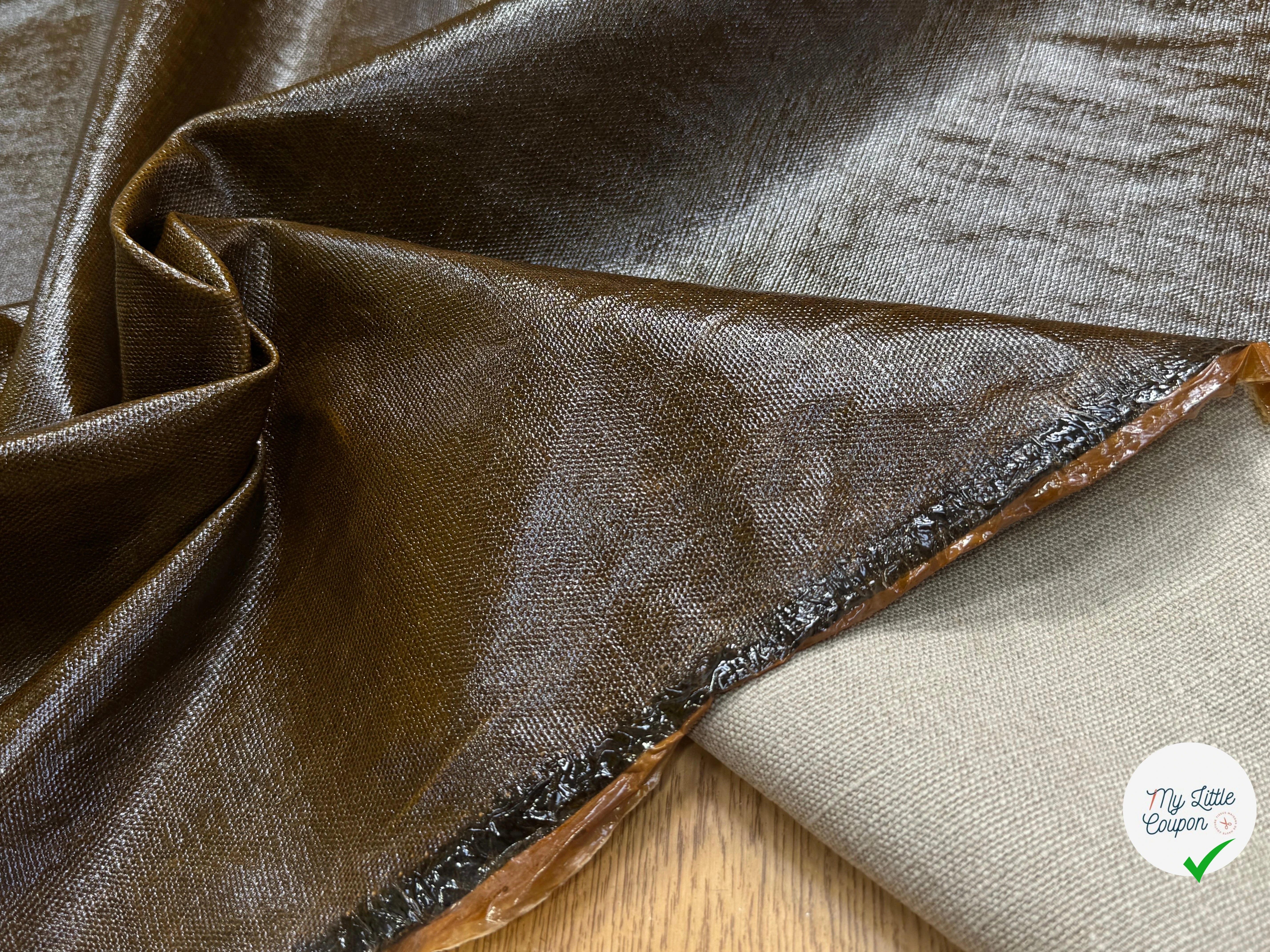 TOILE NATTÉE CONTRECOLLÉE MARRON BOIS - My Little Coupon
