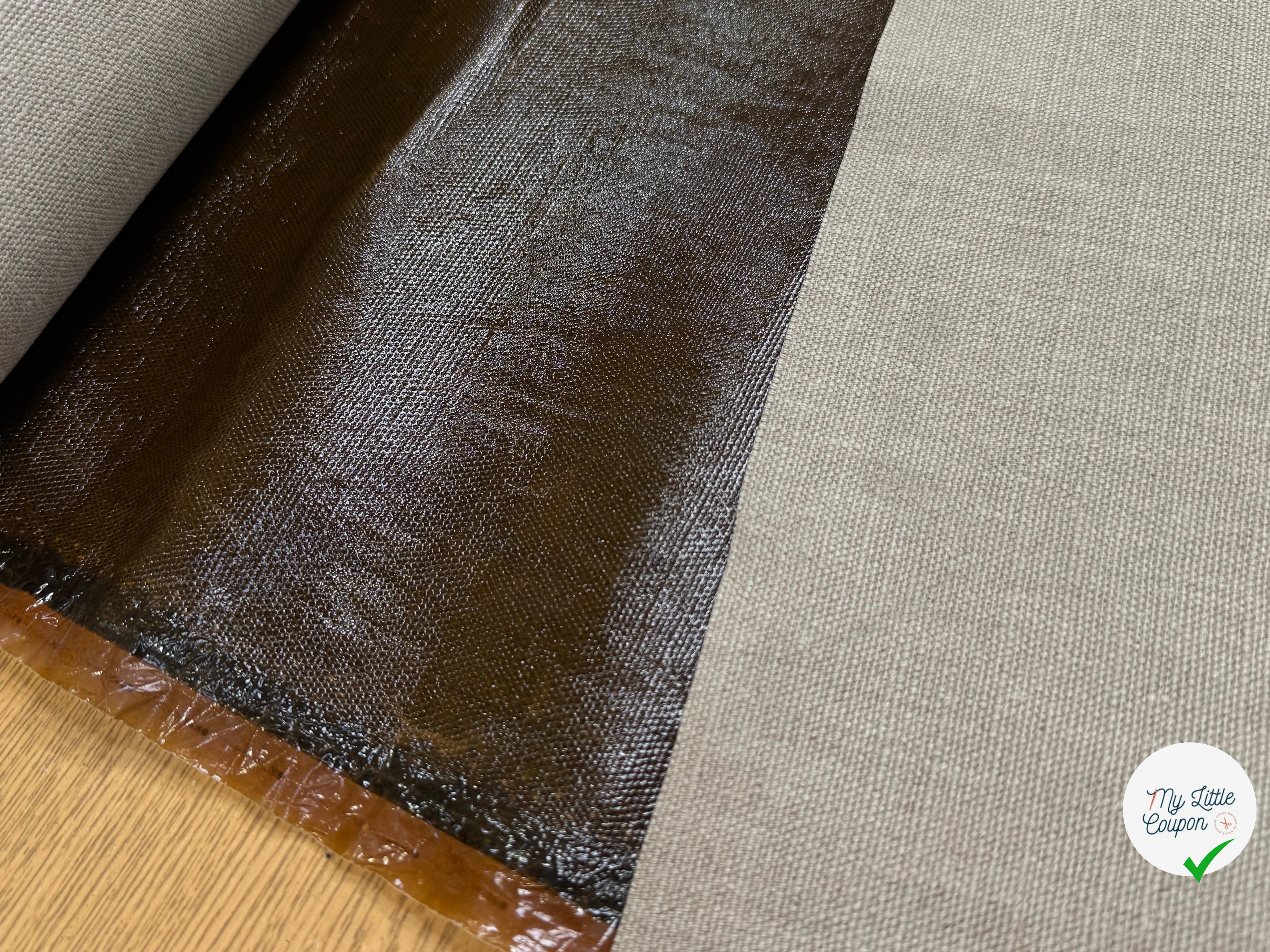 TOILE NATTÉE CONTRECOLLÉE MARRON BOIS - My Little Coupon