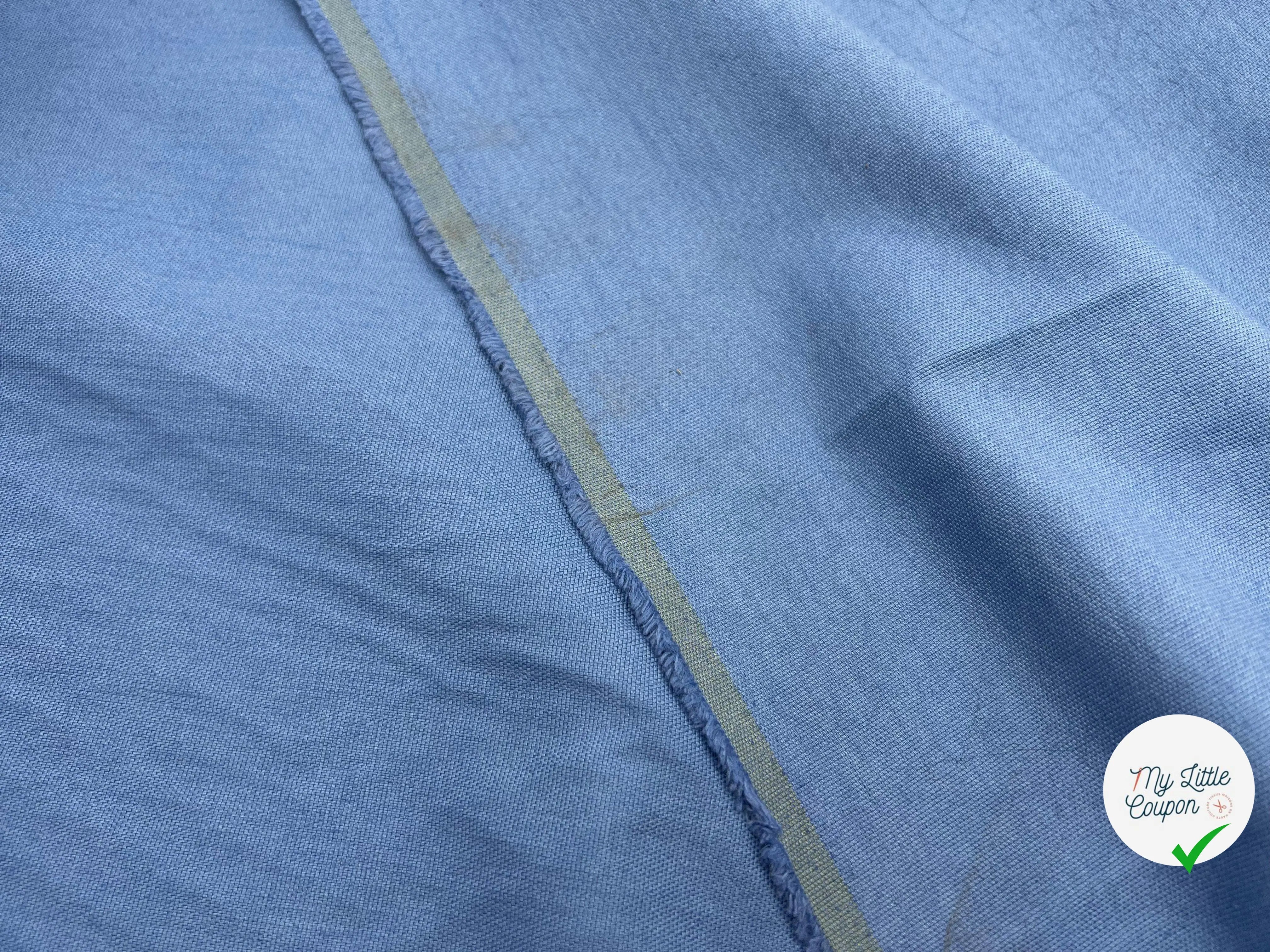 TOILE NATTĂE DE COTON STRETCH BLEU DE PRUSSE - My Little Coupon - tissu - coudre