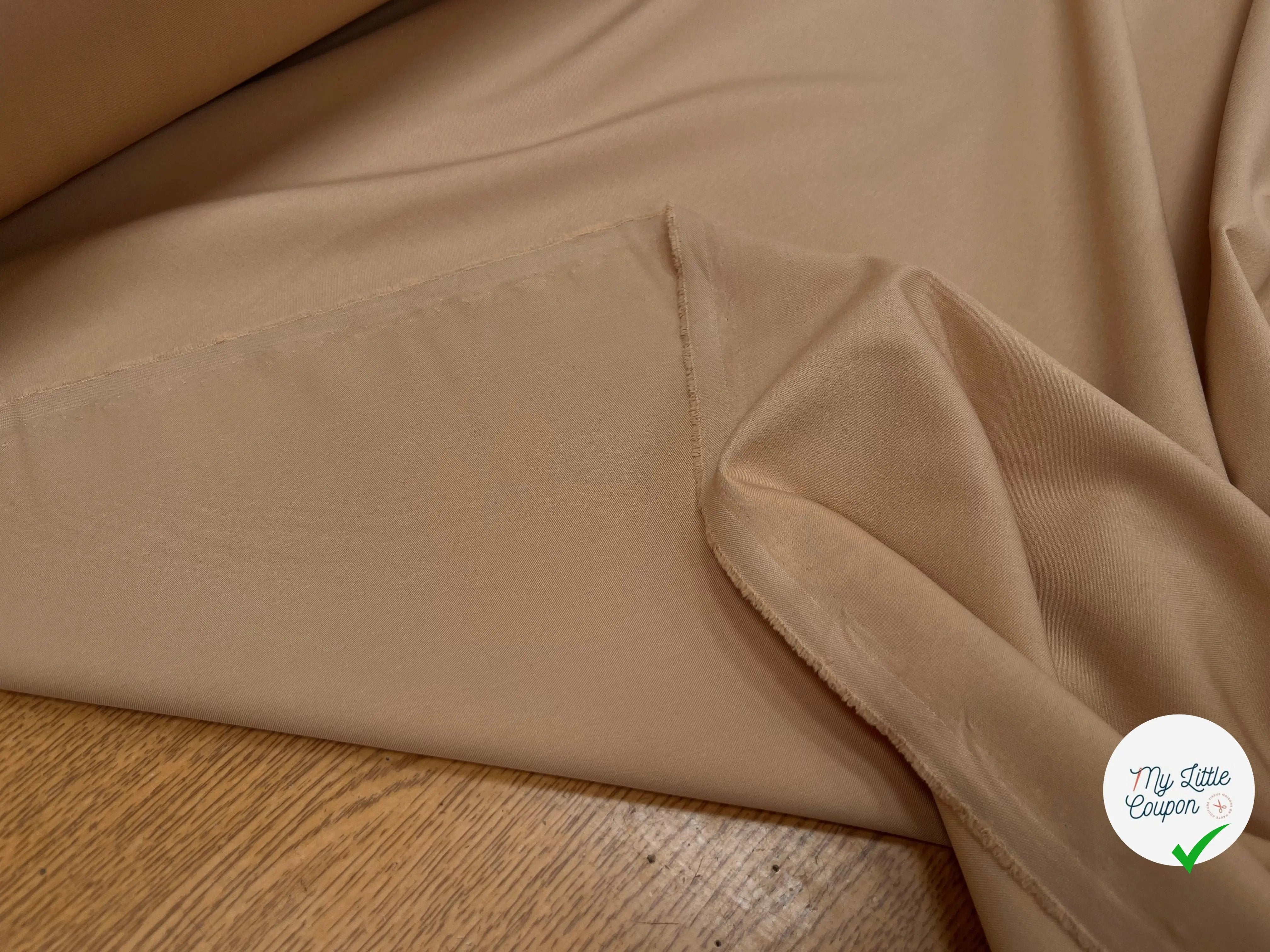 TOILE OWENS COUTURE FLUIDE STRETCH POLYVISCOSE BEIGE - My Little Coupon