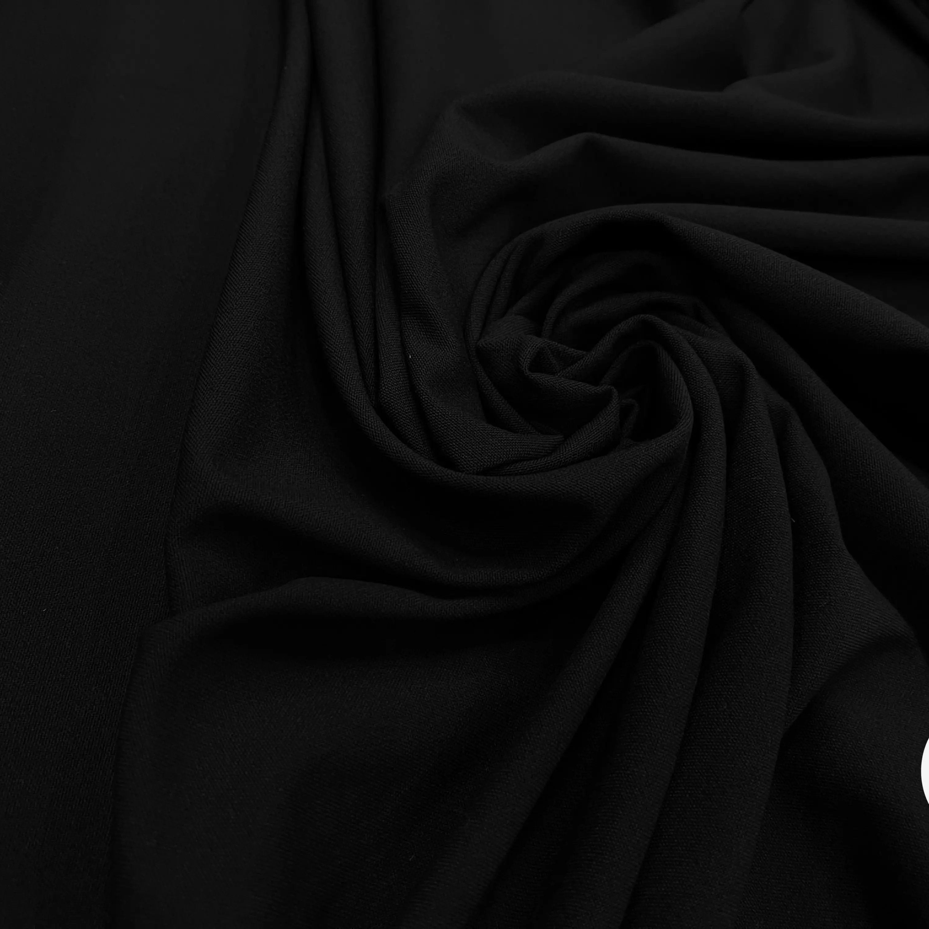 TOILE OWENS COUTURE FLUIDE STRETCH POLYVISCOSE UNI NOIR - My Little Coupon