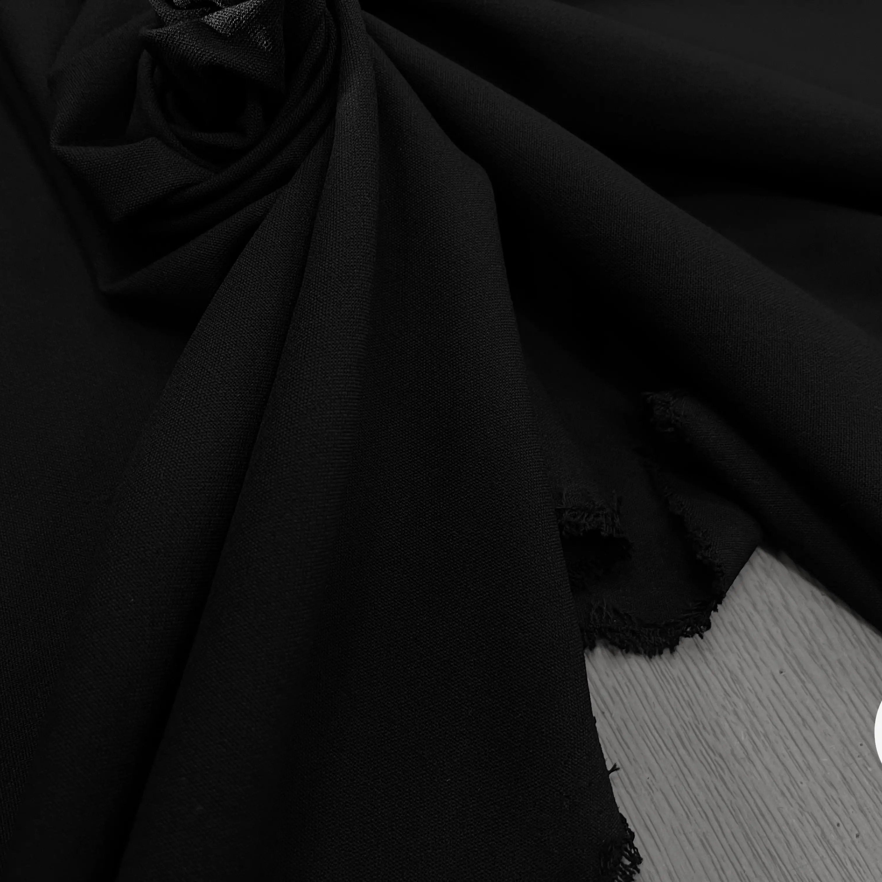 TOILE OWENS COUTURE FLUIDE STRETCH POLYVISCOSE UNI NOIR - My Little Coupon