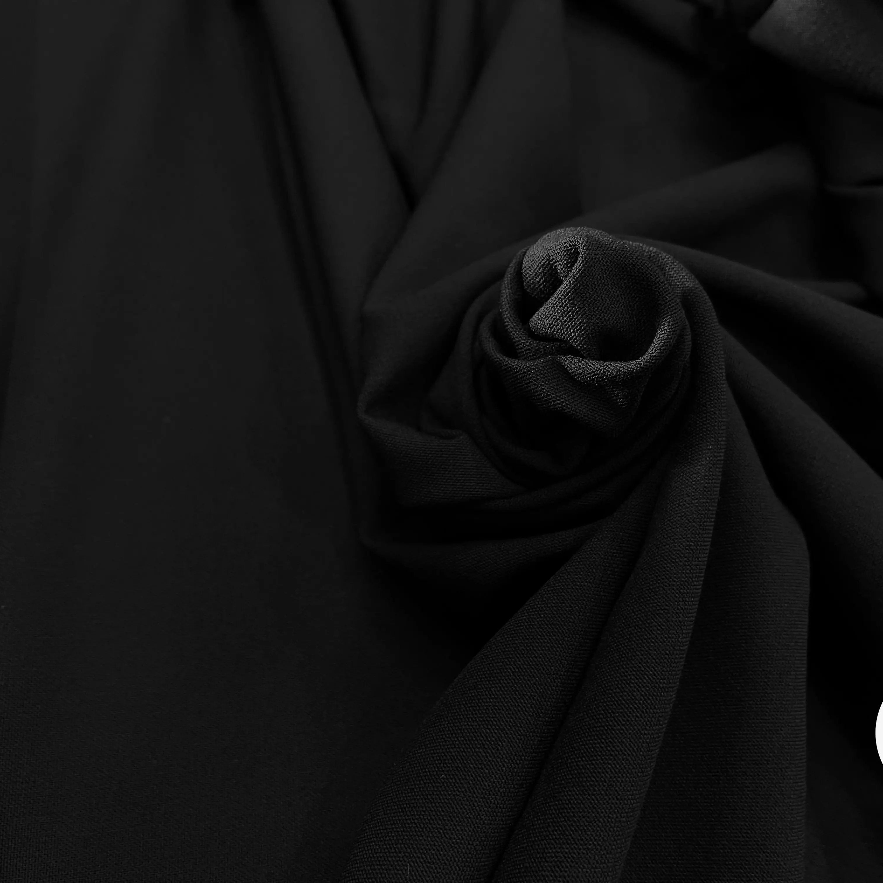 TOILE OWENS COUTURE FLUIDE STRETCH POLYVISCOSE UNI NOIR - My Little Coupon