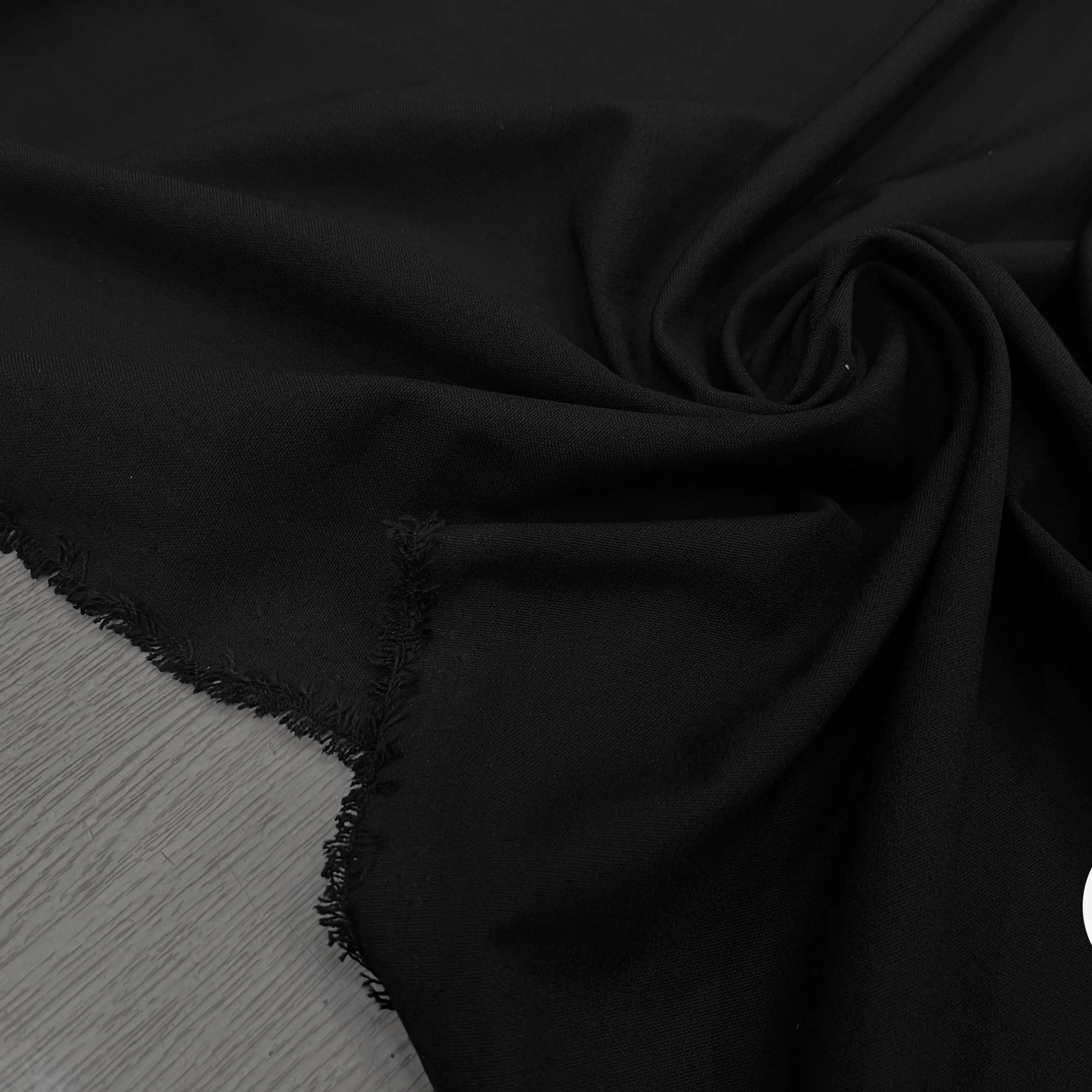 TOILE OWENS COUTURE FLUIDE STRETCH POLYVISCOSE UNI NOIR - My Little Coupon