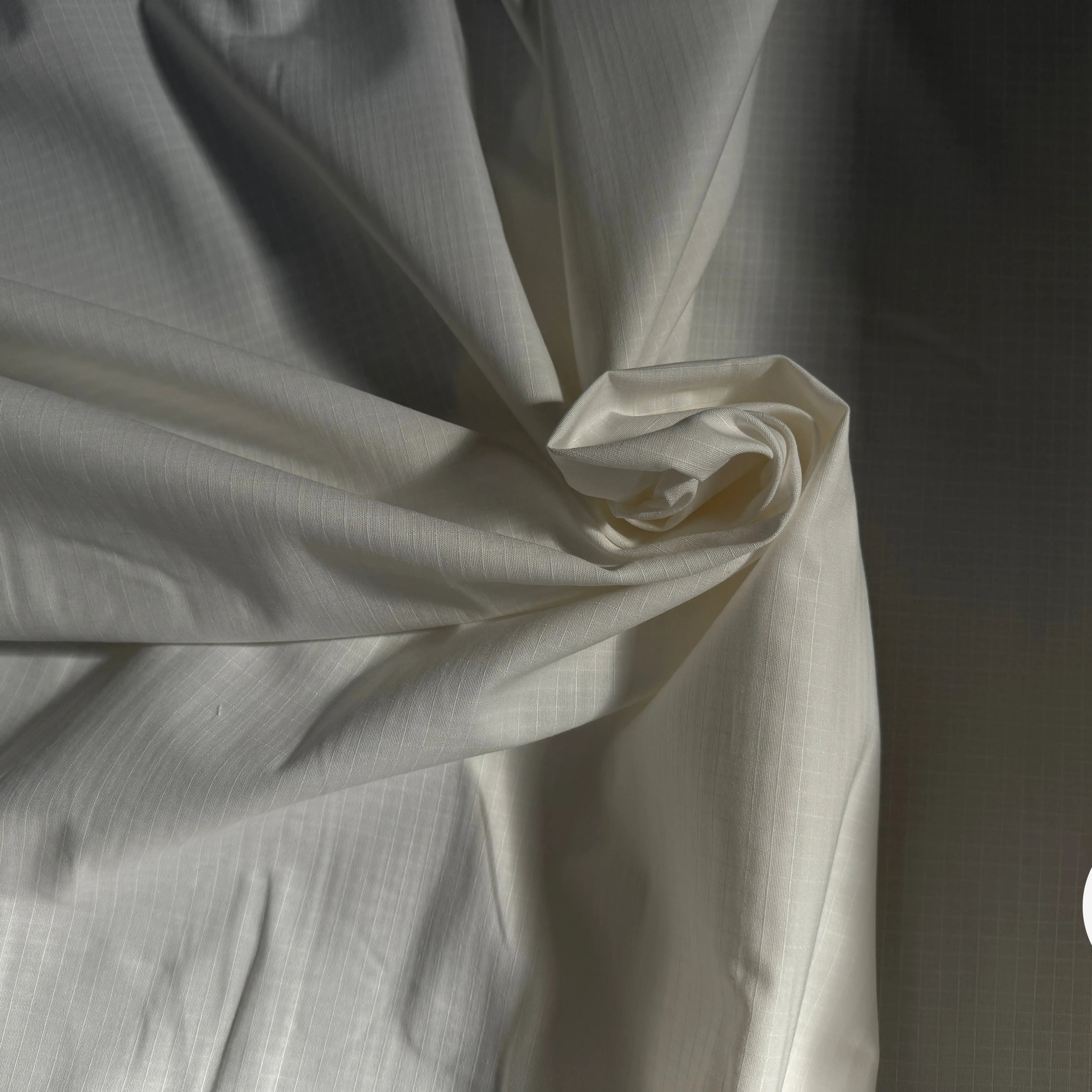 TOILE PARACHUTE BLANC QUADRILLEE 100% COTON - My Little Coupon