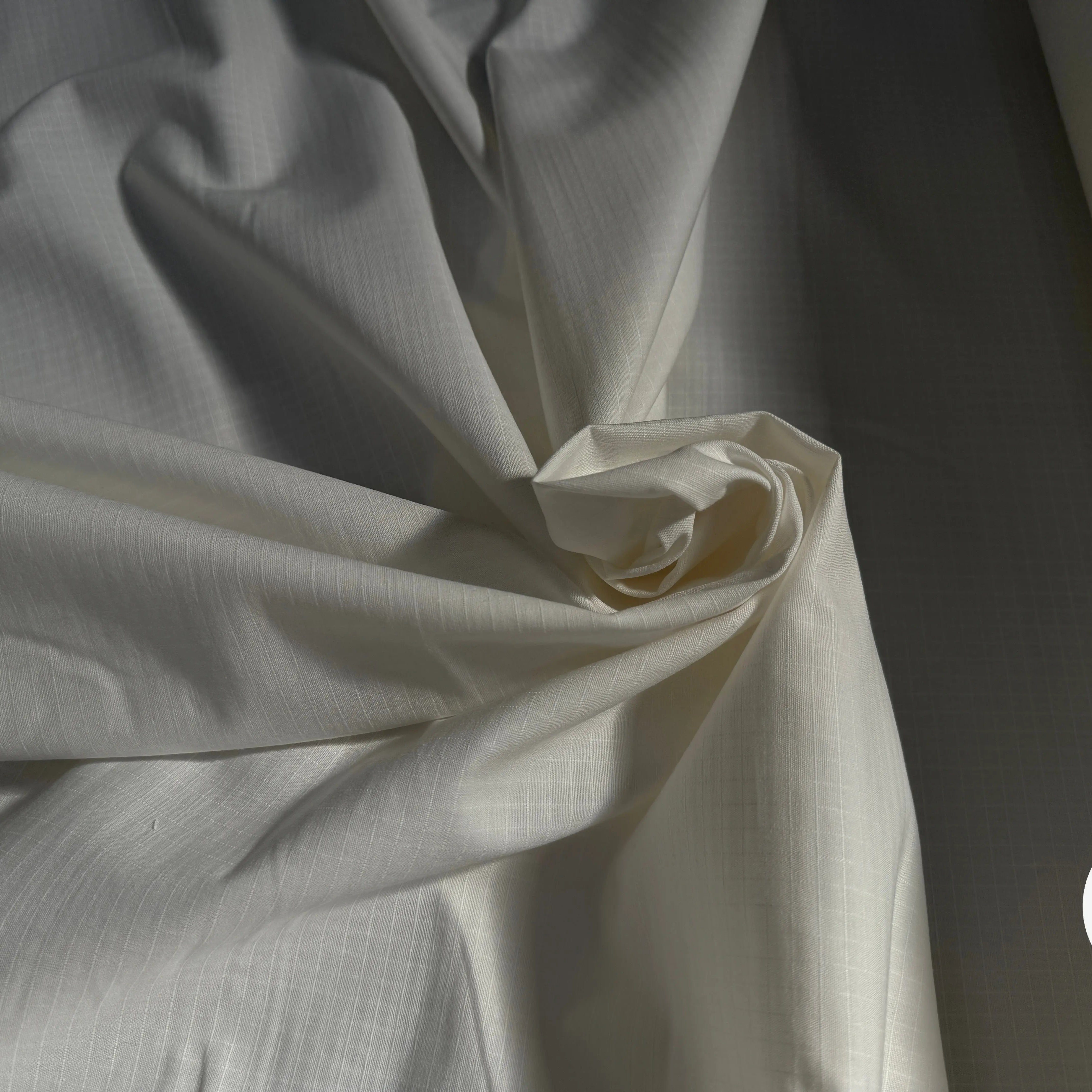 TOILE PARACHUTE BLANC QUADRILLEE 100% COTON - My Little Coupon