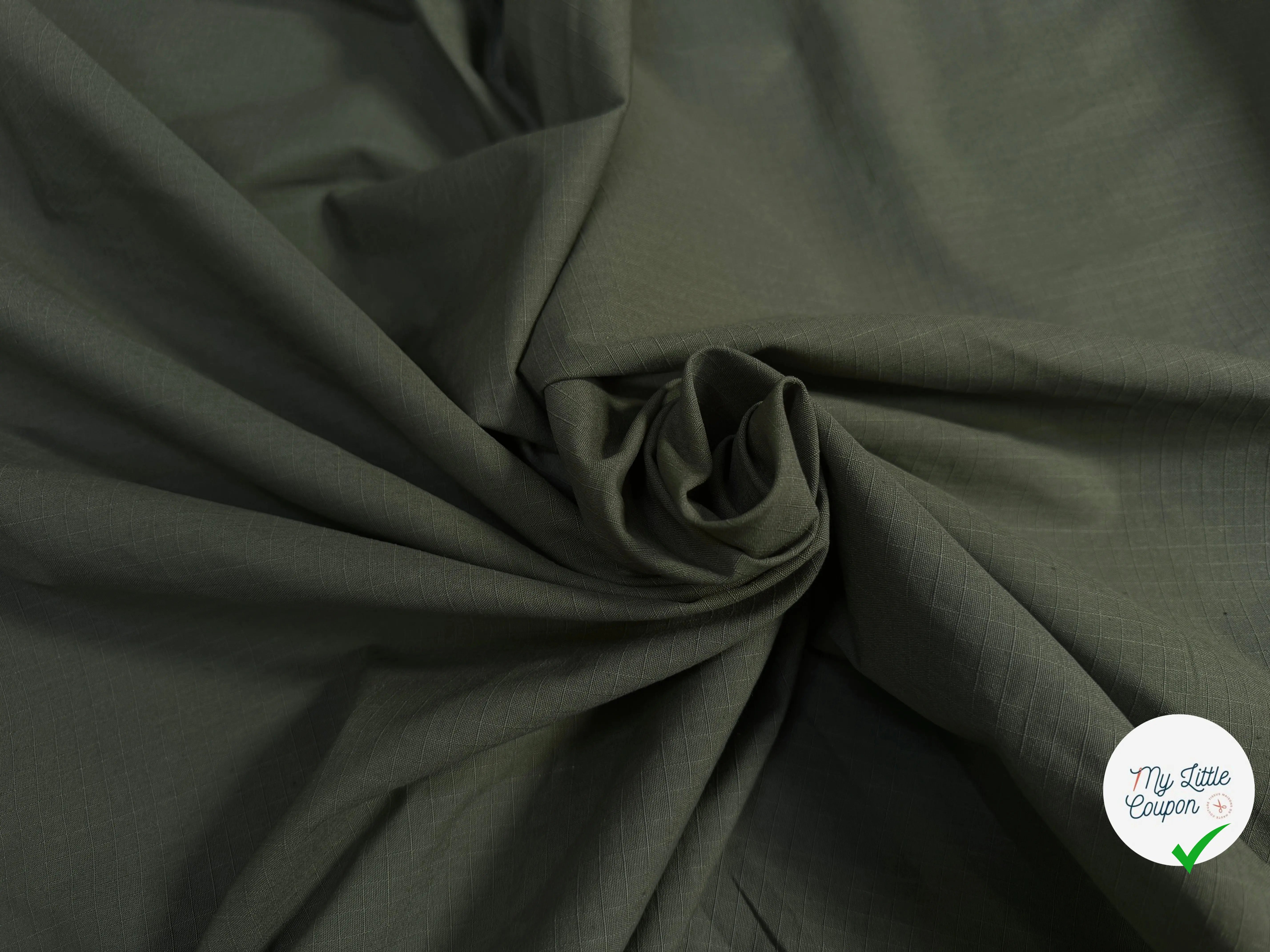 TOILE PARACHUTE VERT QUADRILLEE 100% COTON - My Little Coupon