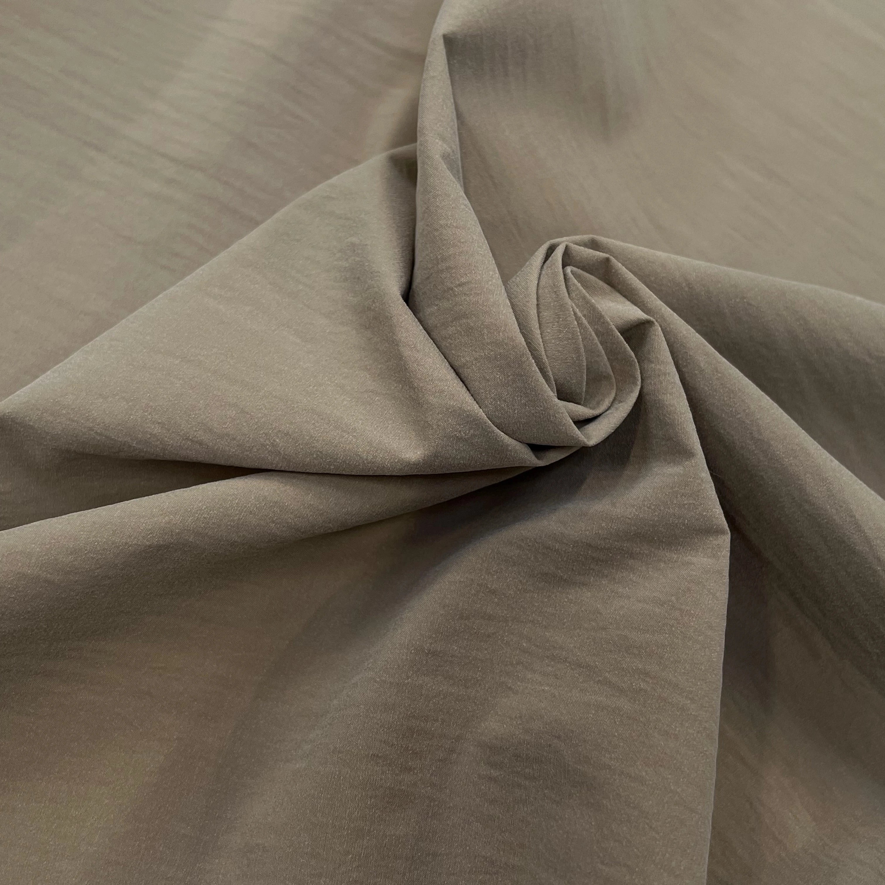 TOILE PARKA CRAQUANTE TAUPE - My Little Coupon
