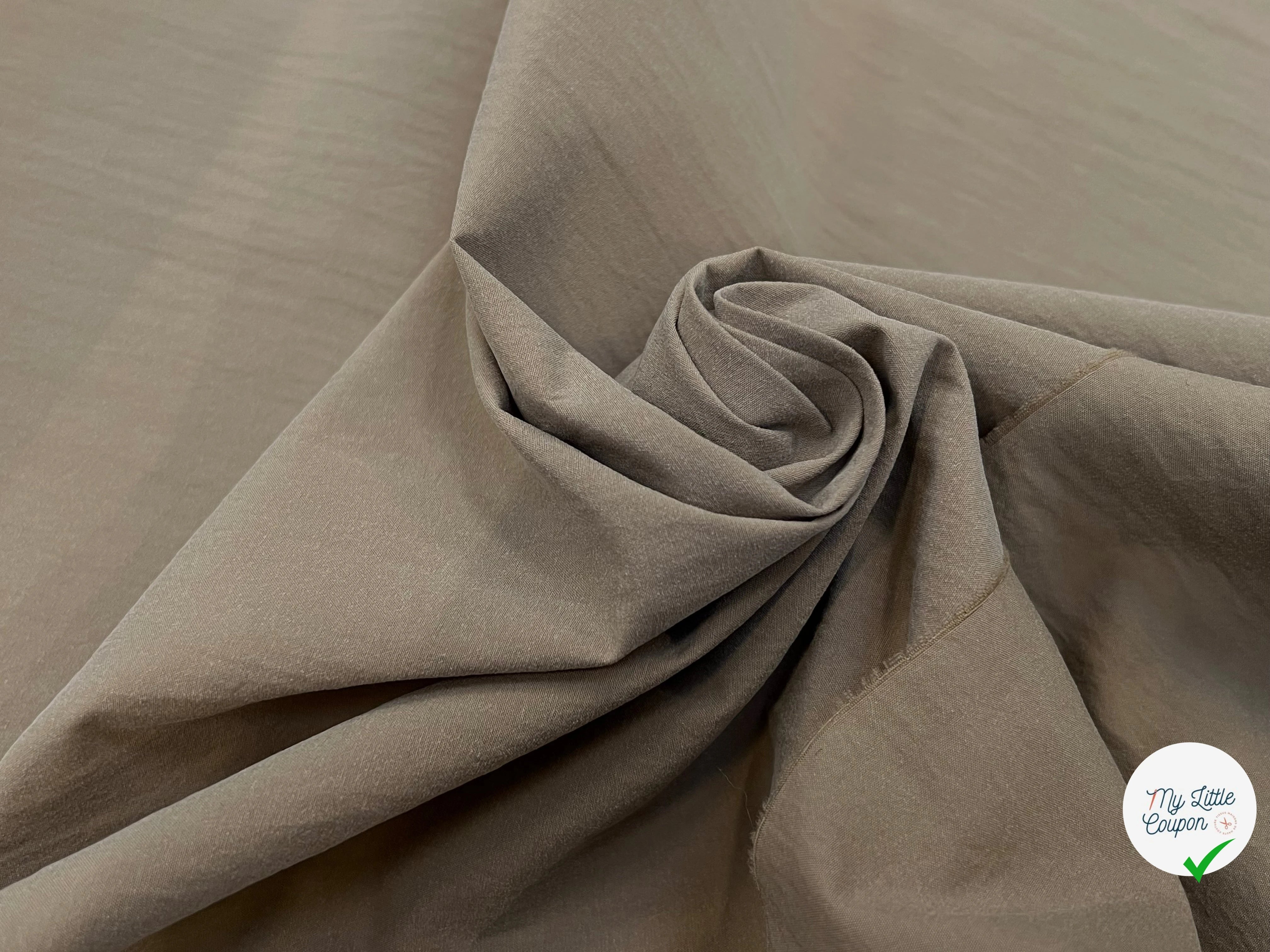 TOILE PARKA CRAQUANTE TAUPE - My Little Coupon