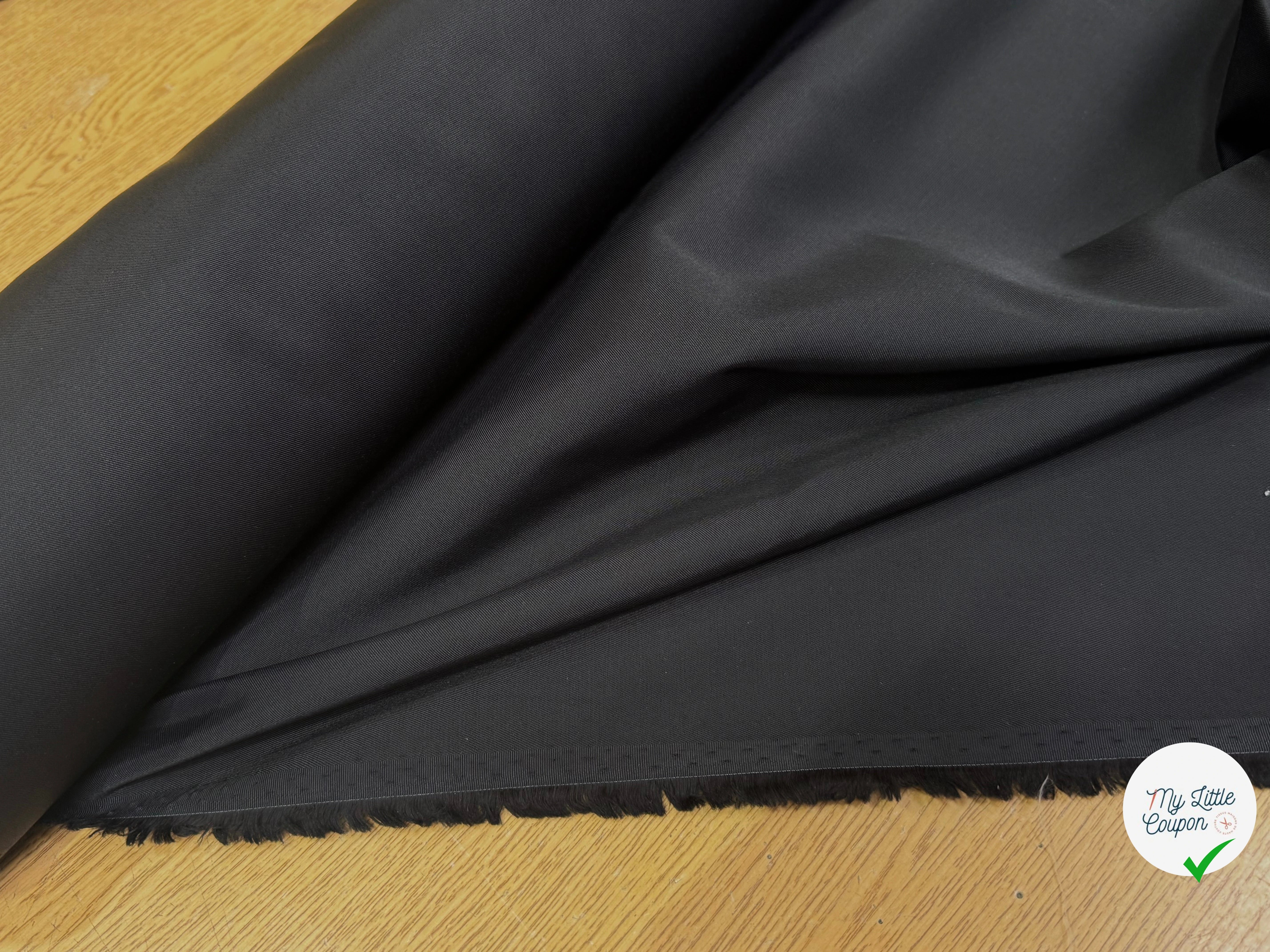 TOILE PARKA POLYAMIDE LOURDE NOIR SERGÉ - My Little Coupon