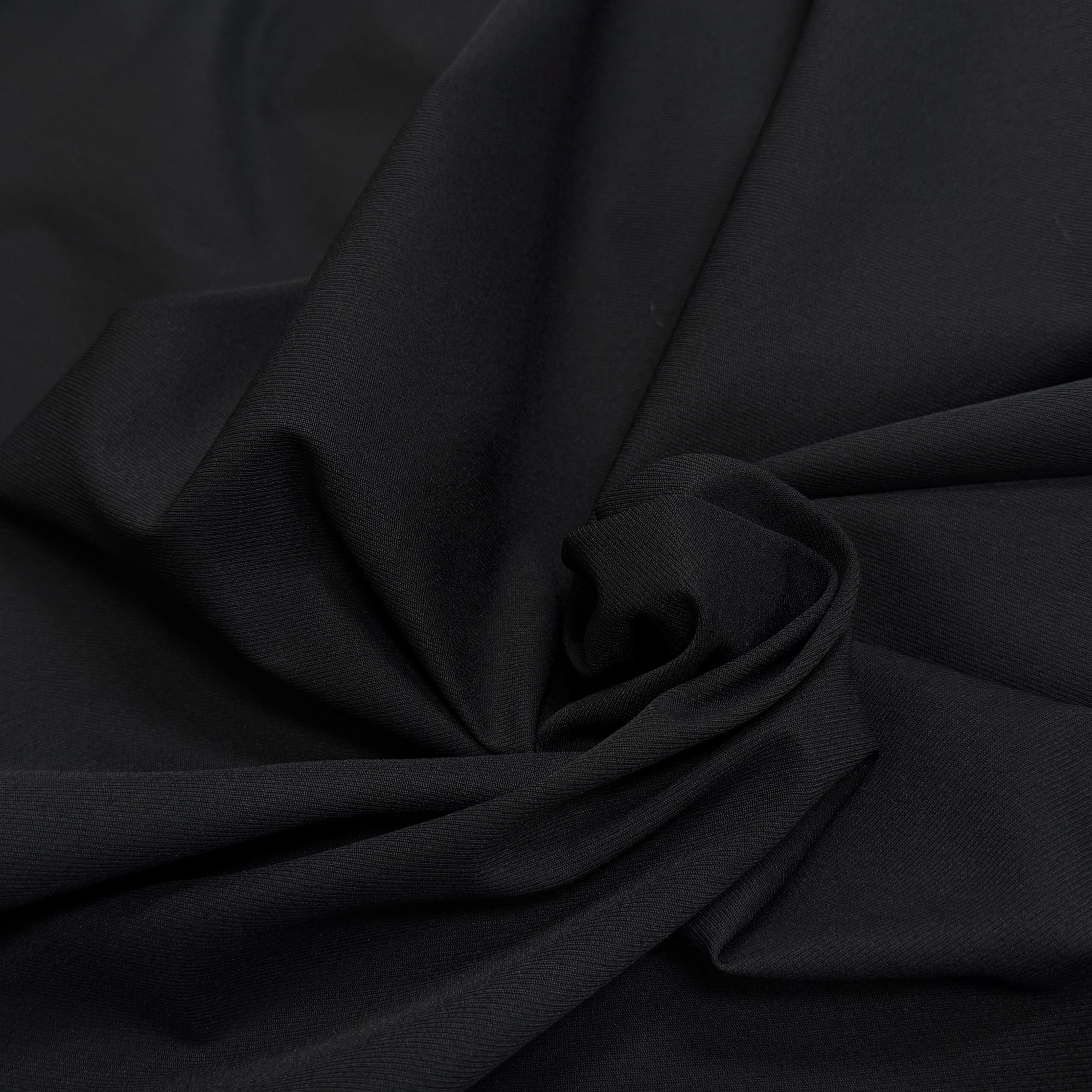 TOILE POLYAMIDE SERGÉE ULTRA STRETCH NOIR - My Little Coupon