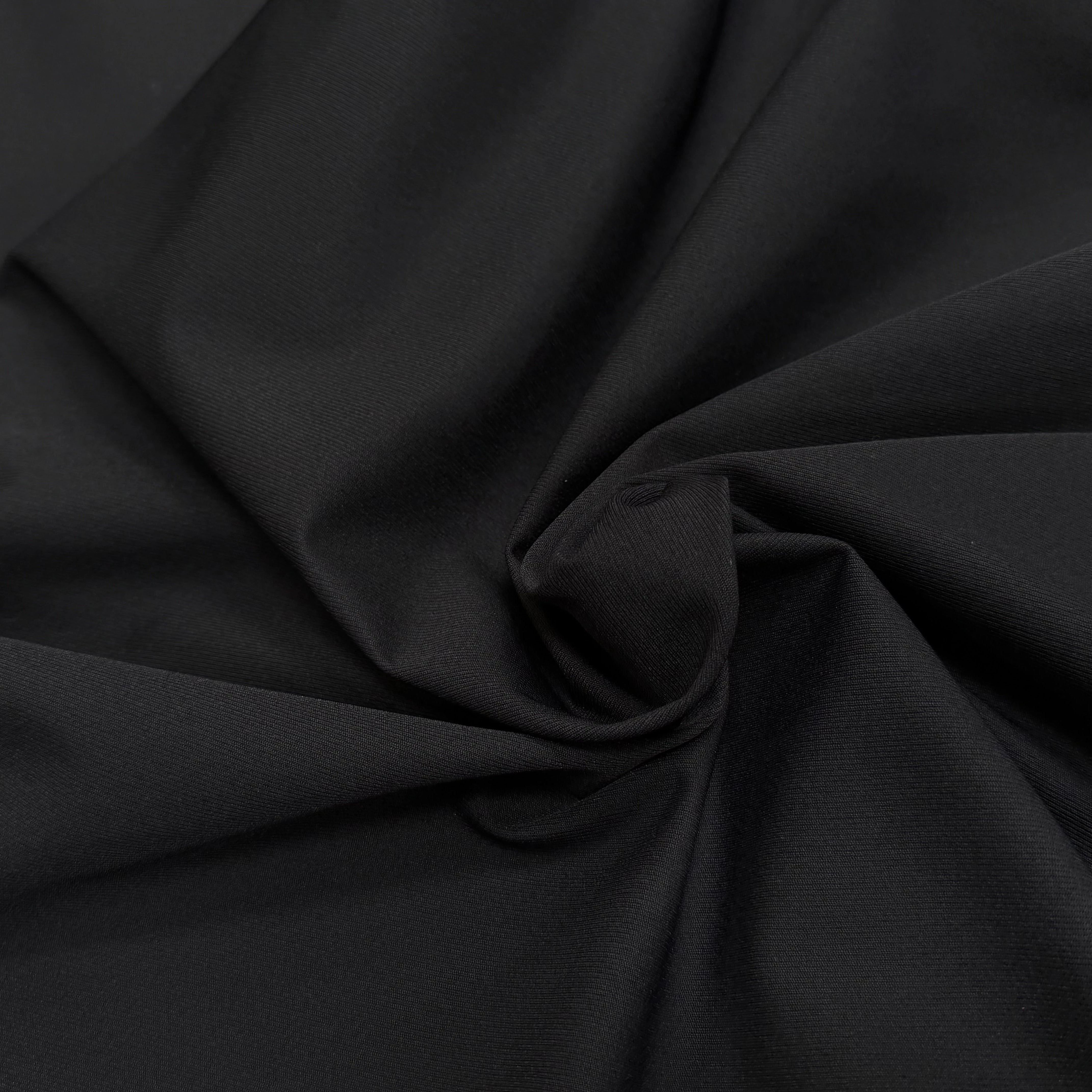 TOILE POLYAMIDE SERGÉE ULTRA STRETCH NOIR - My Little Coupon