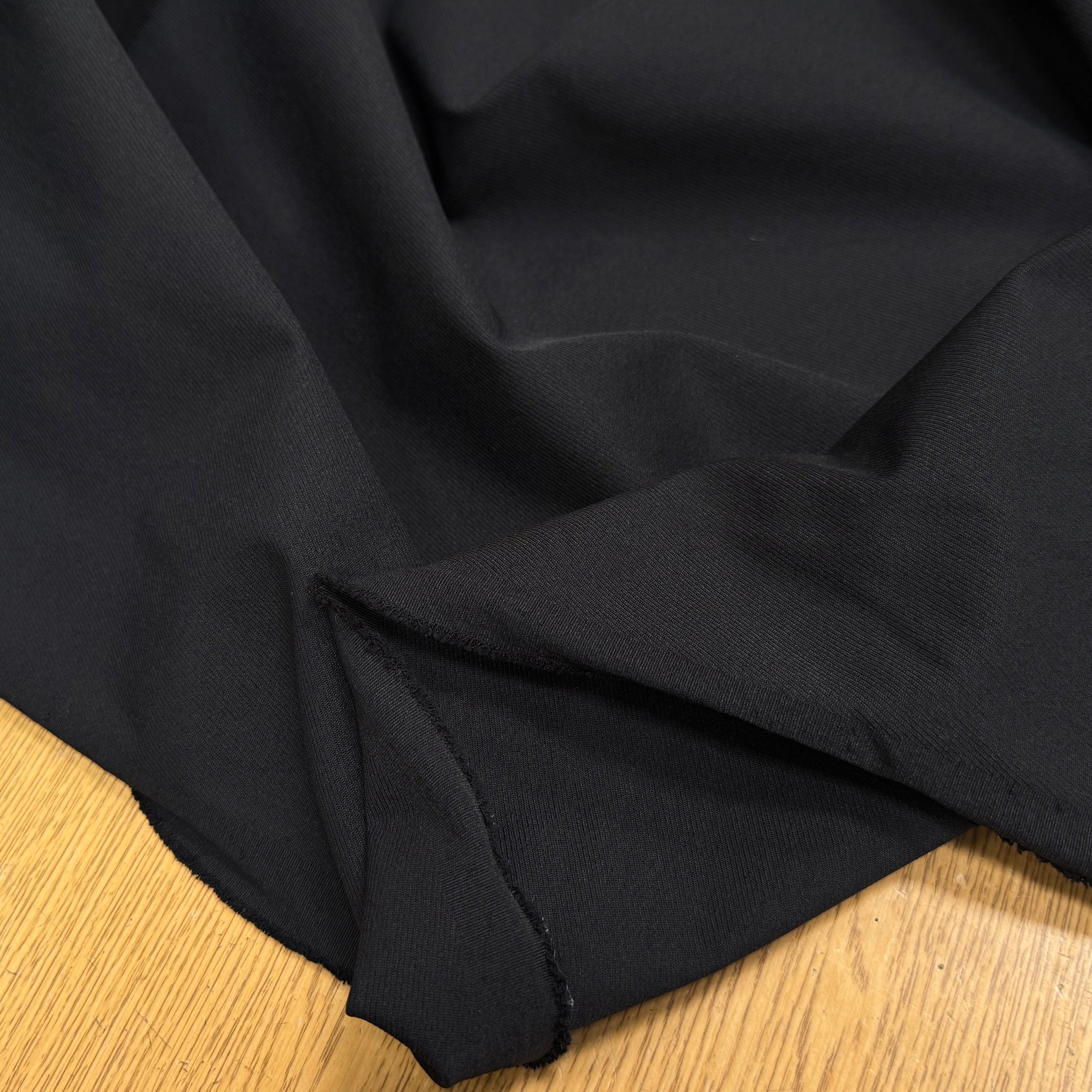 TOILE POLYAMIDE SERGÉE ULTRA STRETCH NOIR - My Little Coupon