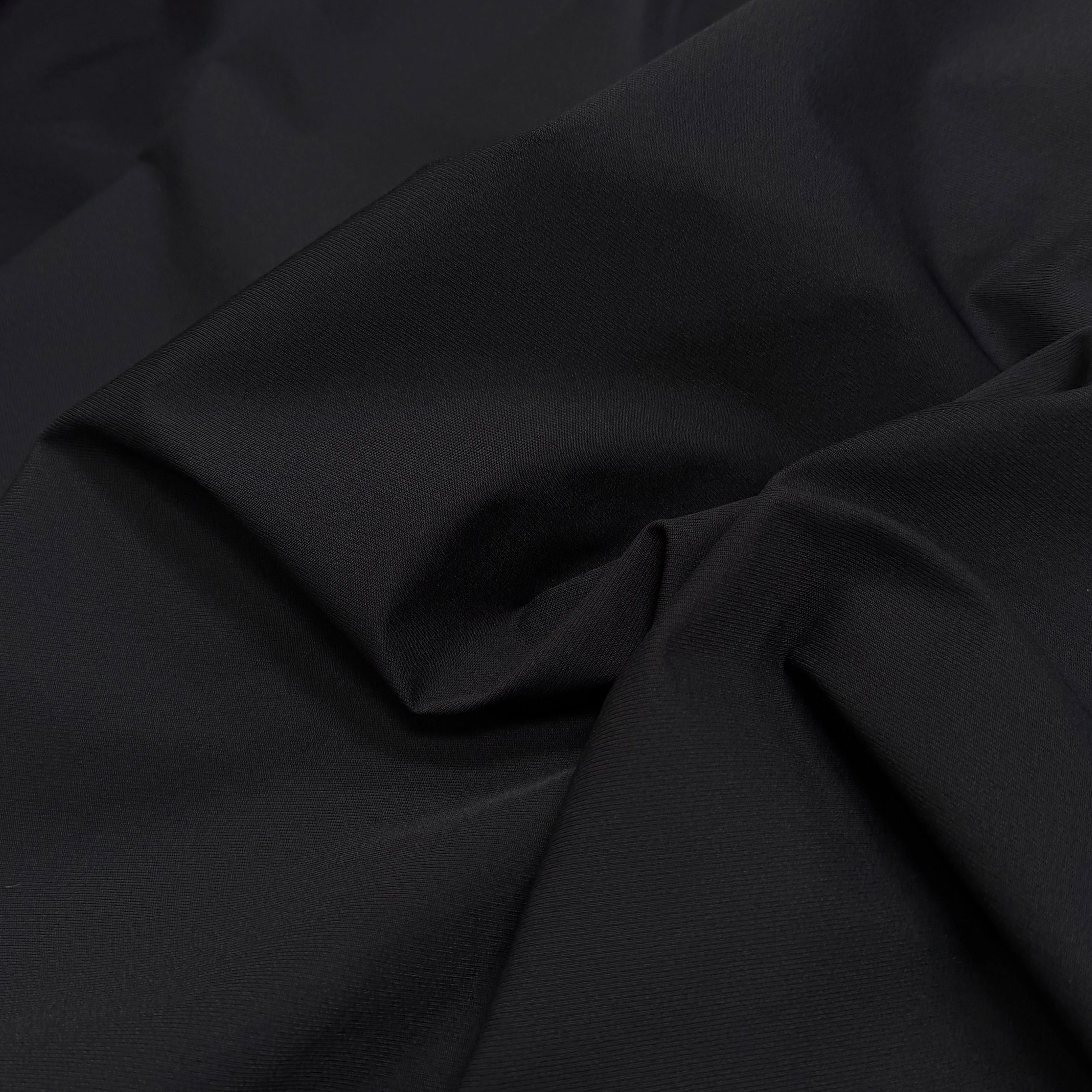 TOILE POLYAMIDE SERGÉE ULTRA STRETCH NOIR - My Little Coupon