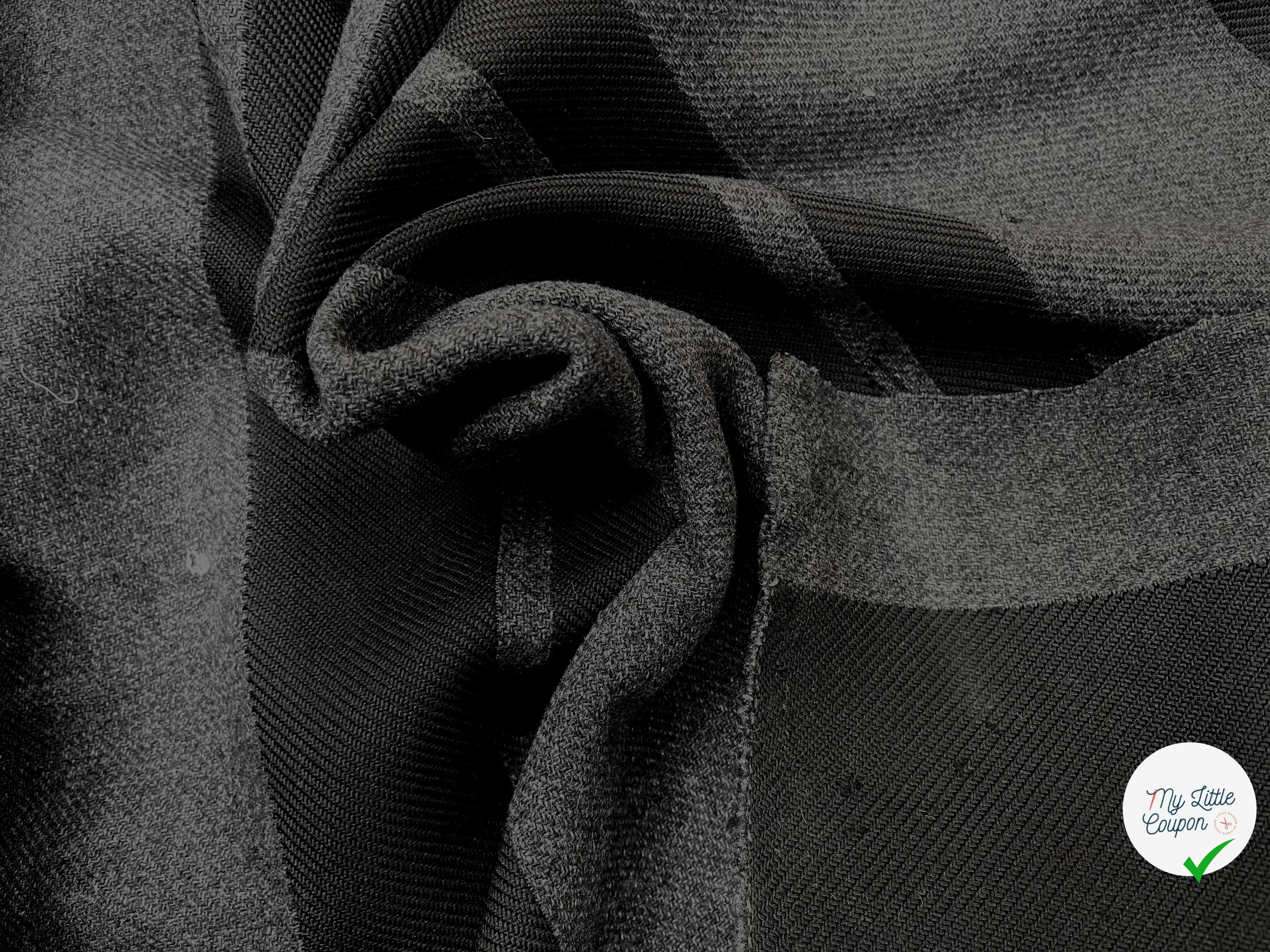 TOILE POLYLAINE GRIS RAYURES NOIRES - My Little Coupon