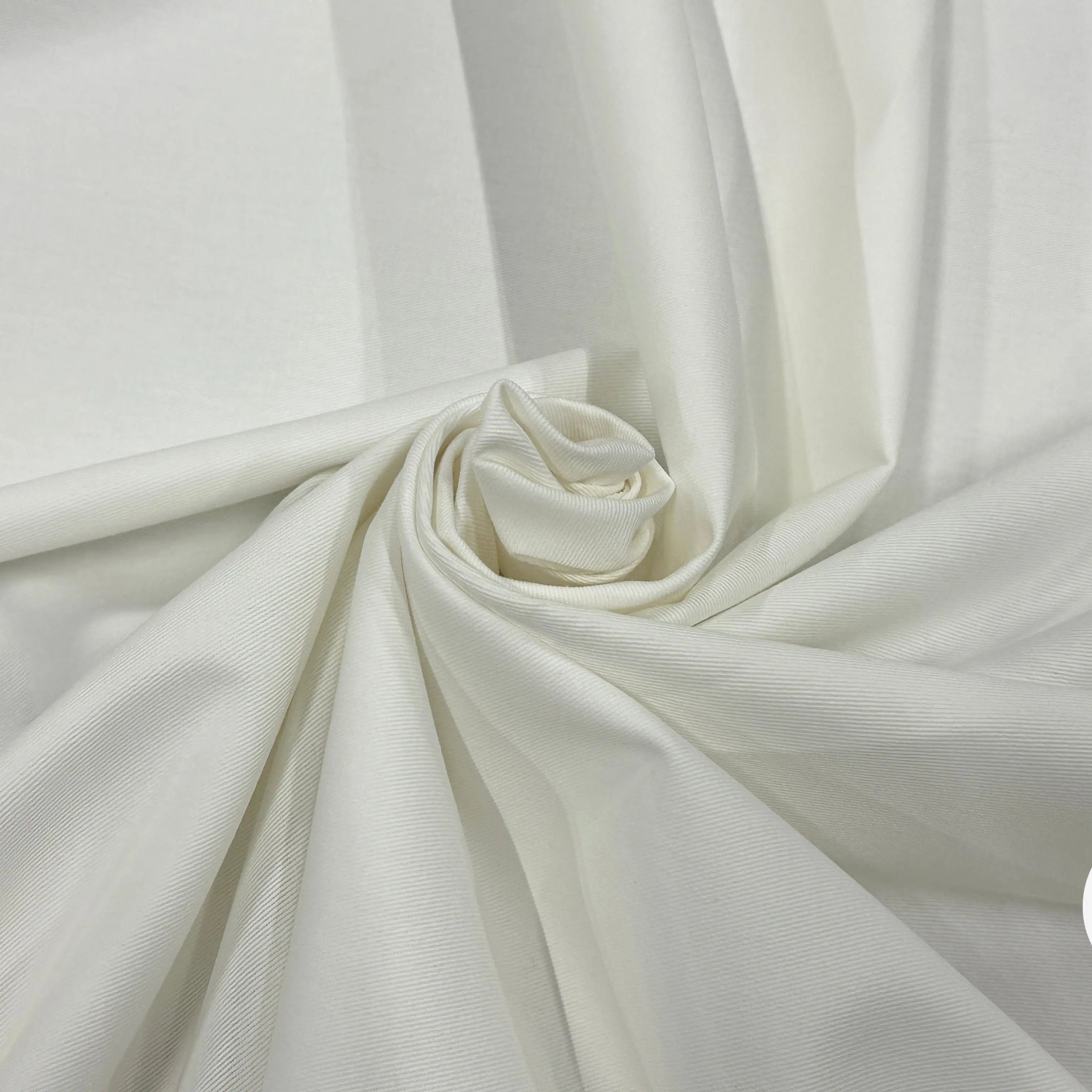 TOILE POLYVISCOSE STRETCH BLANC CASSÉ MLC INTERN