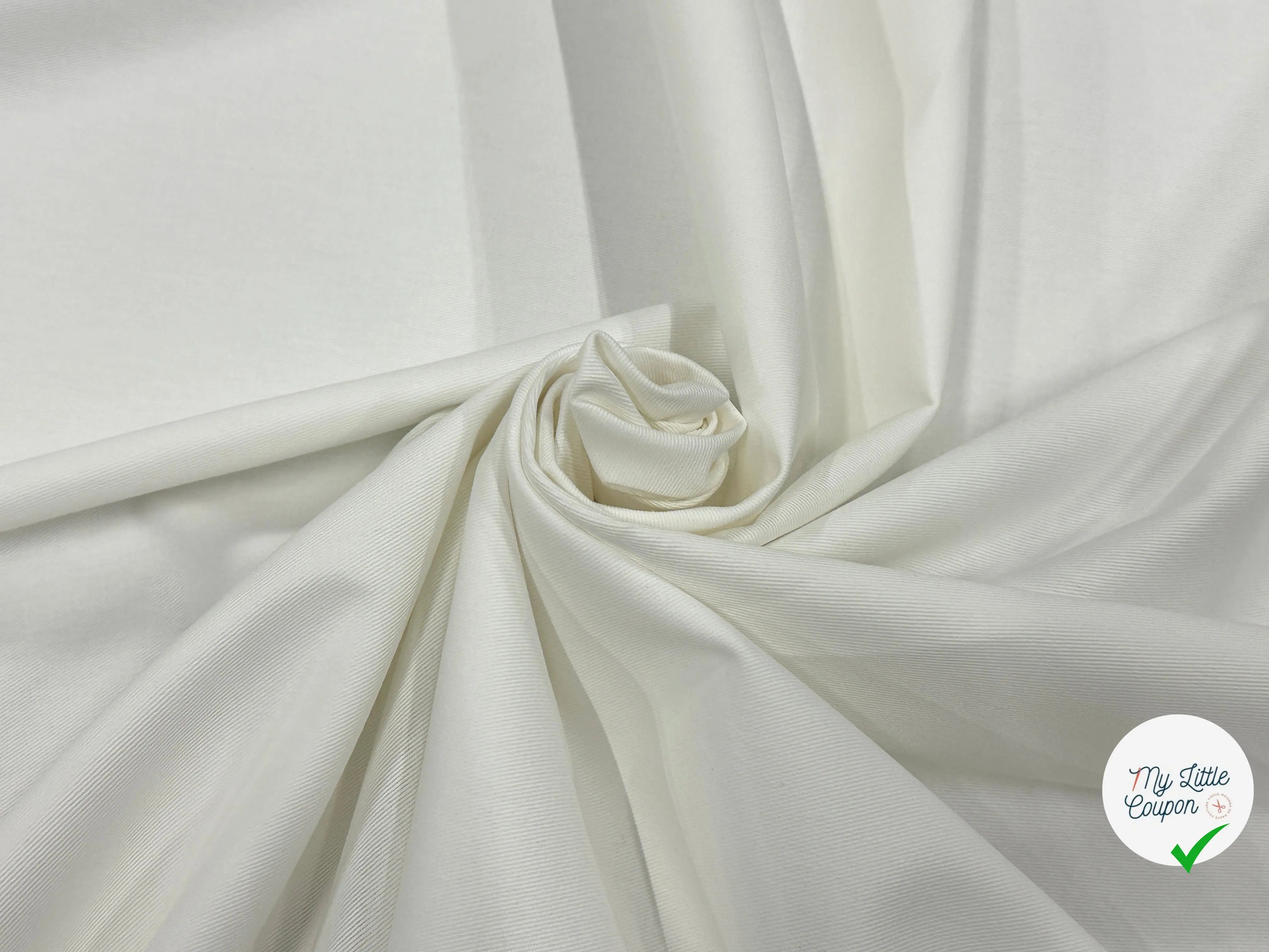 TOILE POLYVISCOSE STRETCH BLANC CASSÉ MLC INTERN