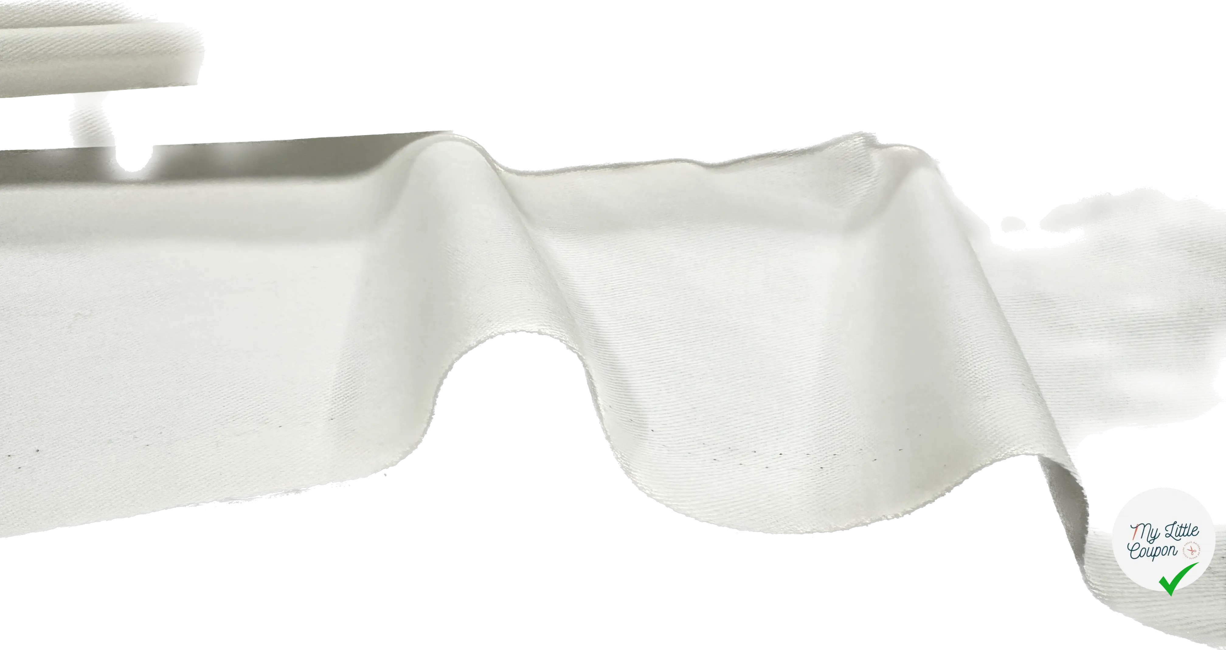 TOILE POLYVISCOSE STRETCH BLANC CASSÉ MLC INTERN