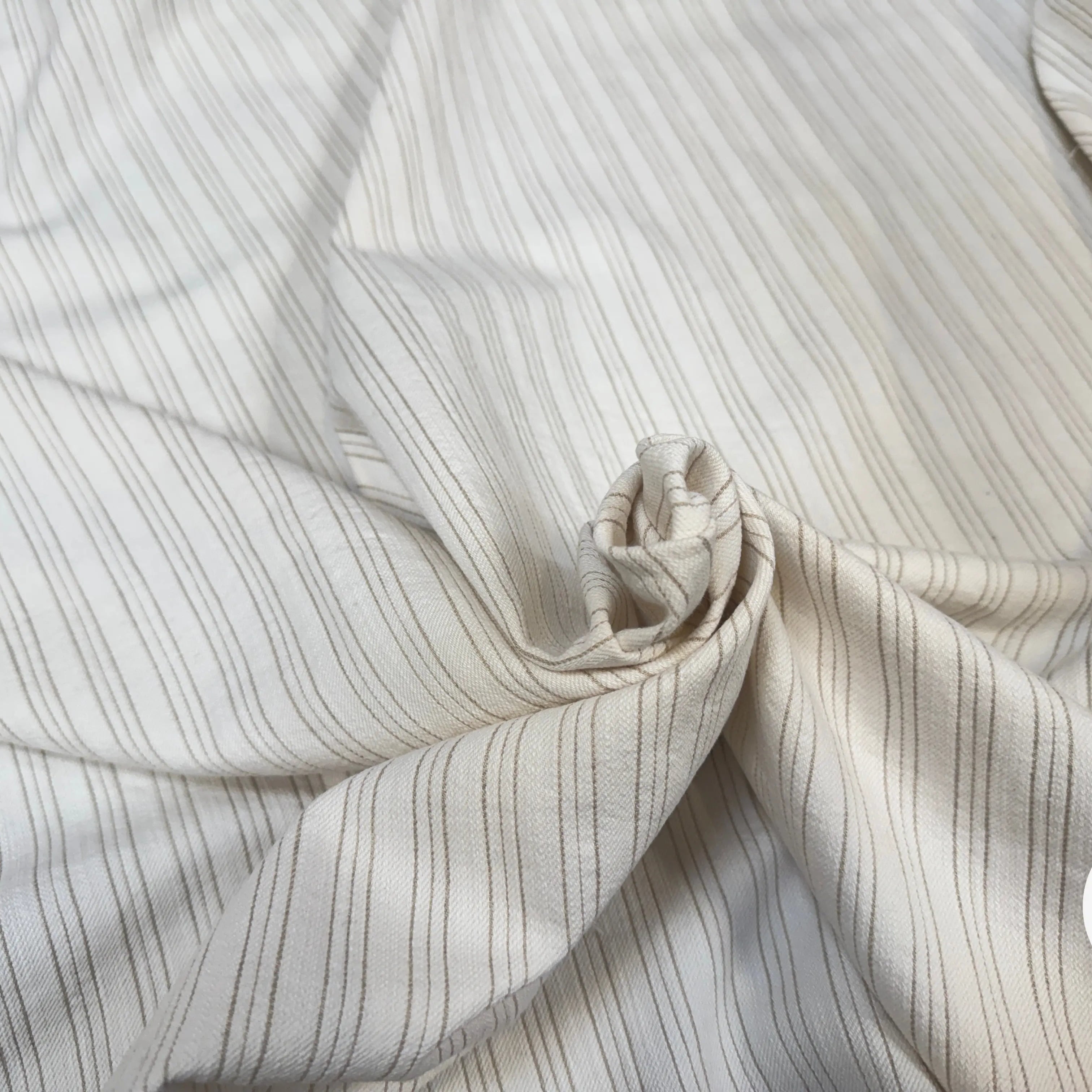 TOILE RAYÉE LIN COTON DRILL ÉCRU - My Little Coupon