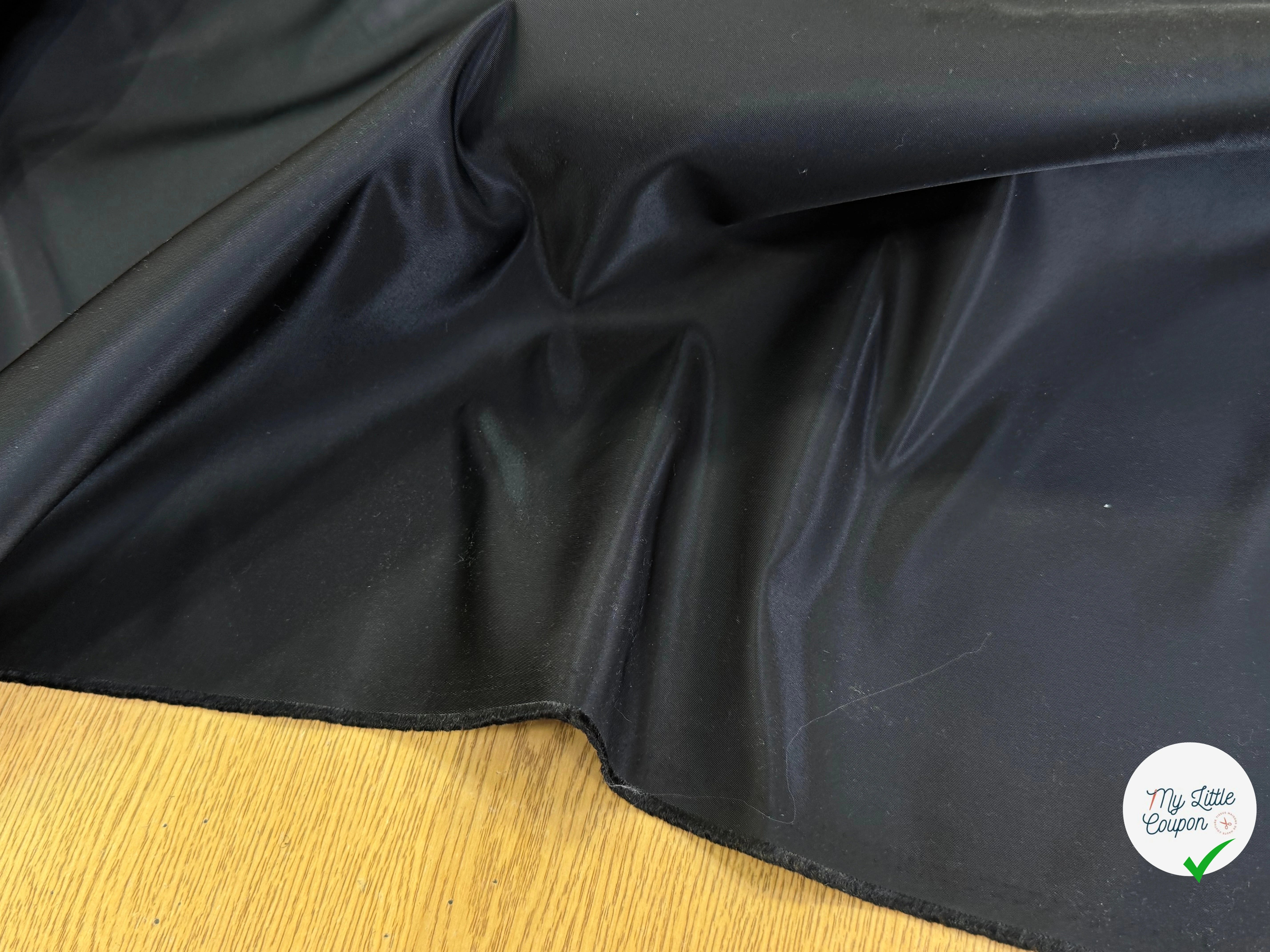 TOILE SATIN LOURD NOIR CRAQUANTE - My Little Coupon