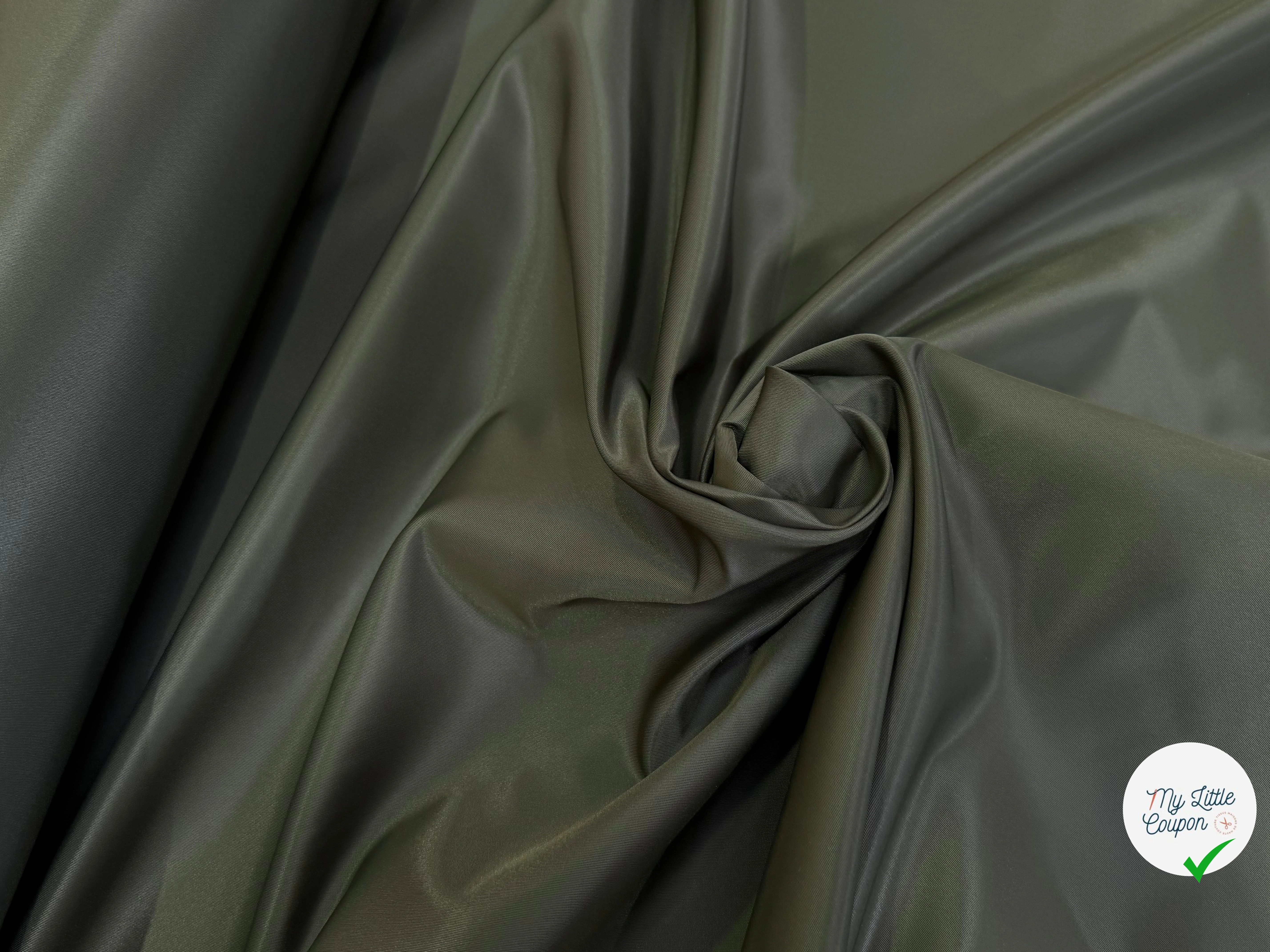 TOILE SATIN LOURD VERT OLIVE - My Little Coupon