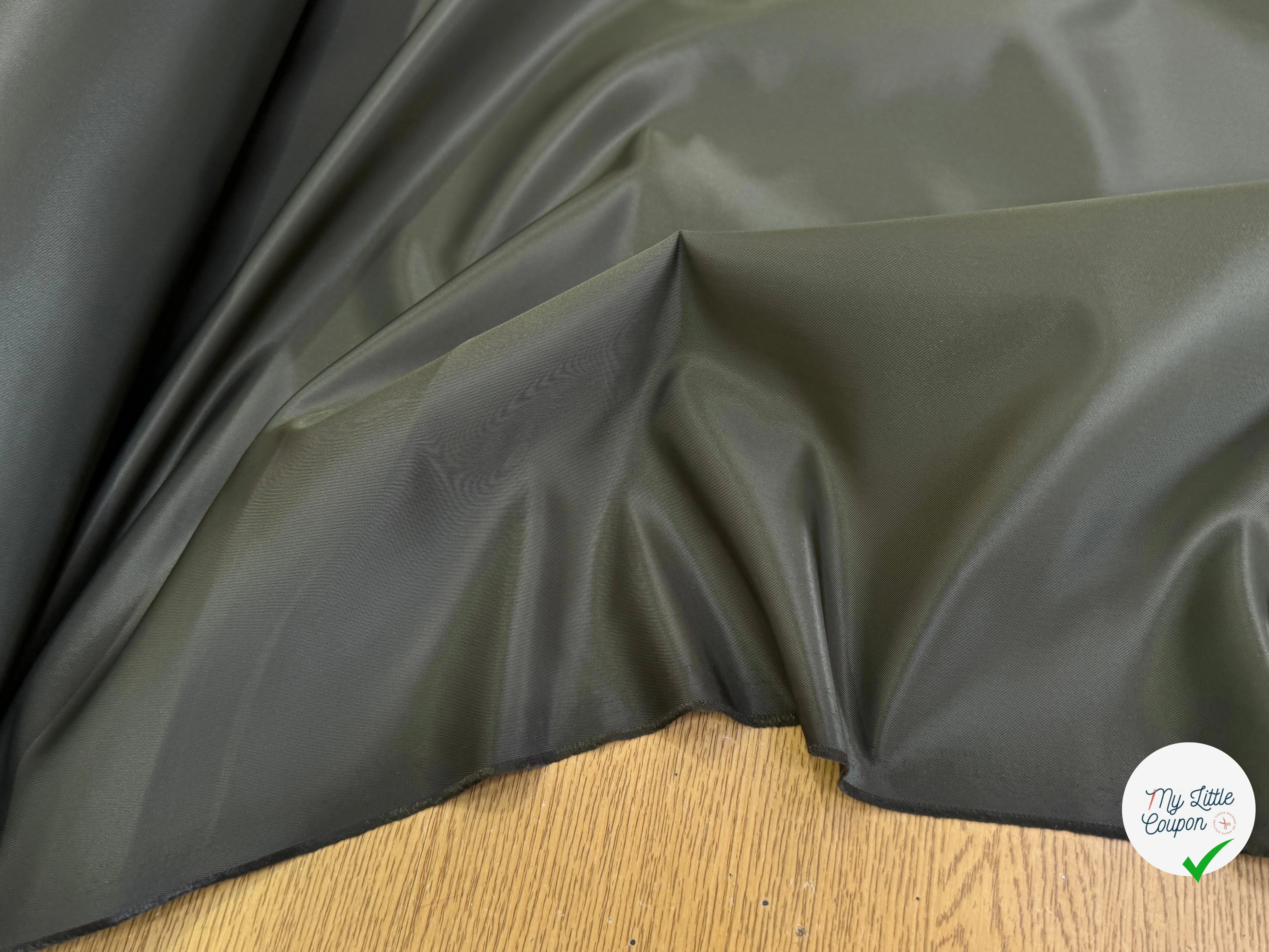 TOILE SATIN LOURD VERT OLIVE - My Little Coupon